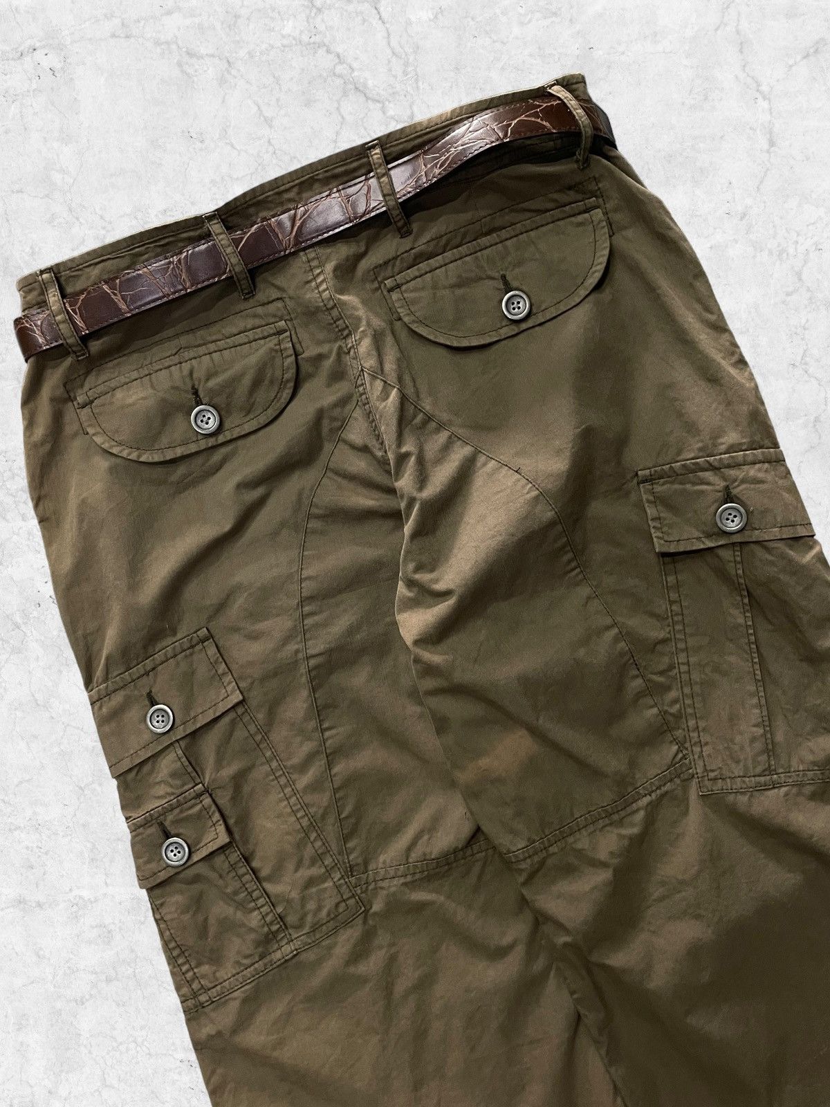 Le Grande Bleu (L.G.B.) × Takeo Kikuchi Takeo Kikuchi Parachute Baggy Cargo Pants With Belt Size US 30 / EU 46 - 12 Thumbnail