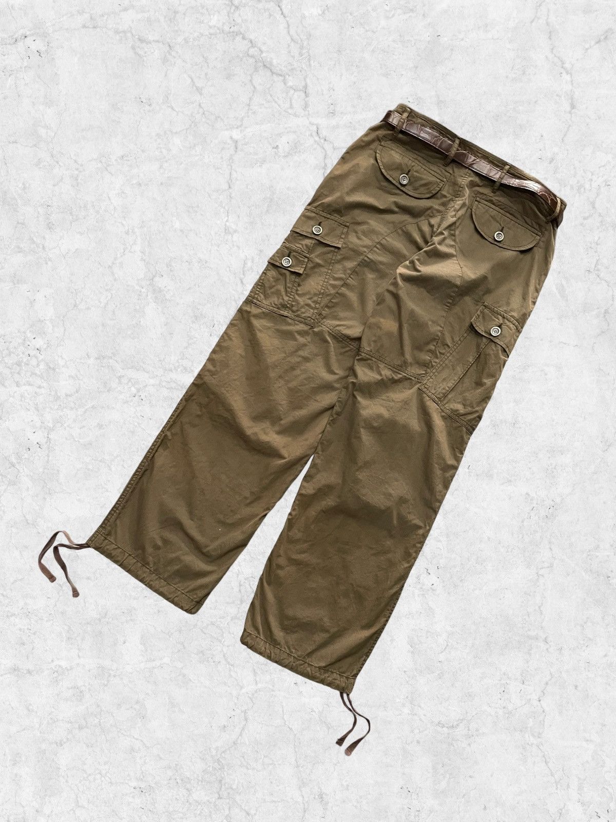Le Grande Bleu (L.G.B.) × Takeo Kikuchi Takeo Kikuchi Parachute Baggy Cargo Pants With Belt Size US 30 / EU 46 - 11 Thumbnail
