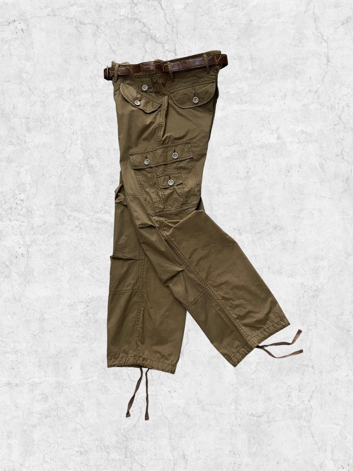Le Grande Bleu (L.G.B.) × Takeo Kikuchi Takeo Kikuchi Parachute Baggy Cargo Pants With Belt Size US 30 / EU 46 - 2 Thumbnail