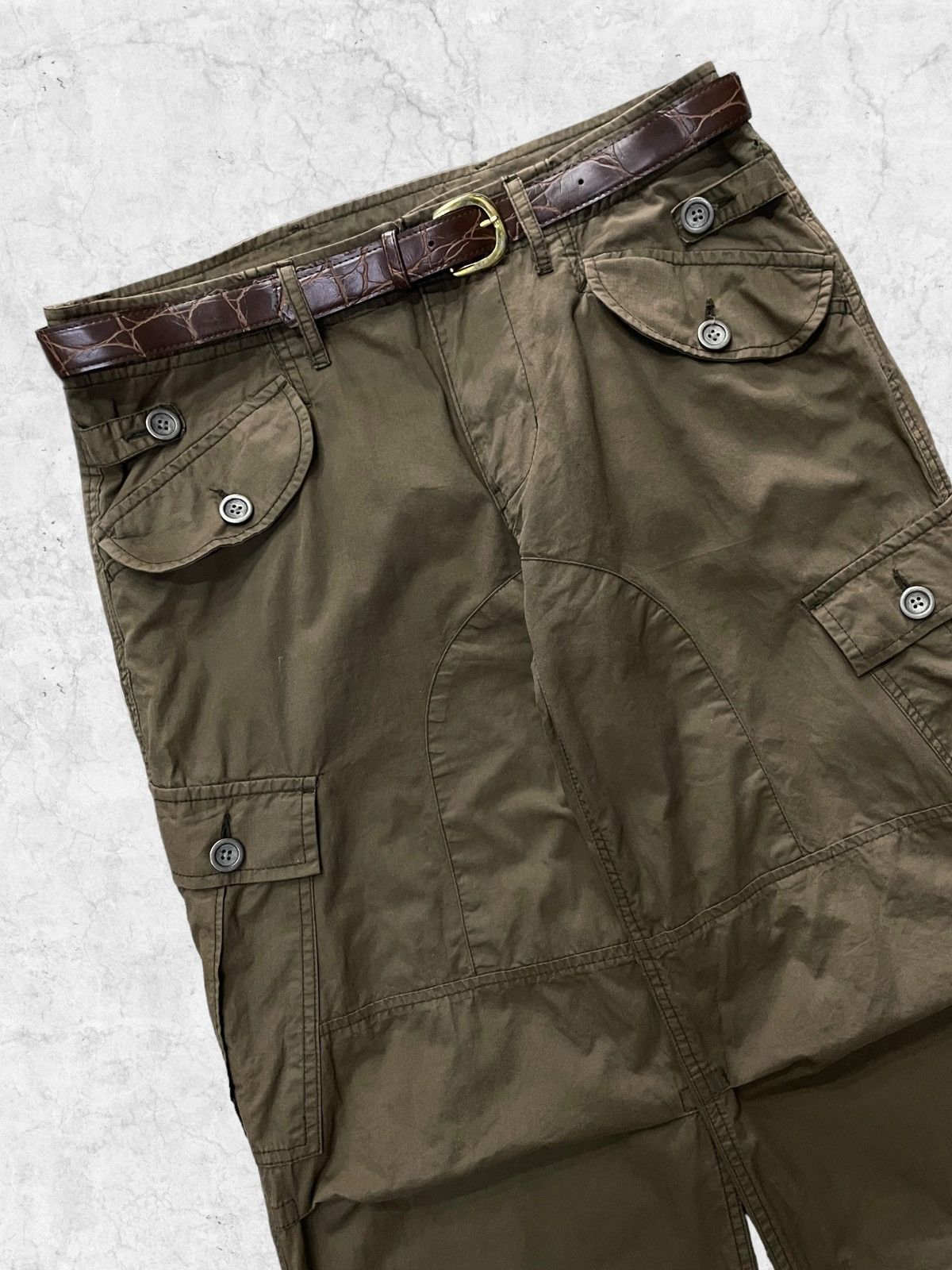 Le Grande Bleu (L.G.B.) × Takeo Kikuchi Takeo Kikuchi Parachute Baggy Cargo Pants With Belt Size US 30 / EU 46 - 6 Thumbnail