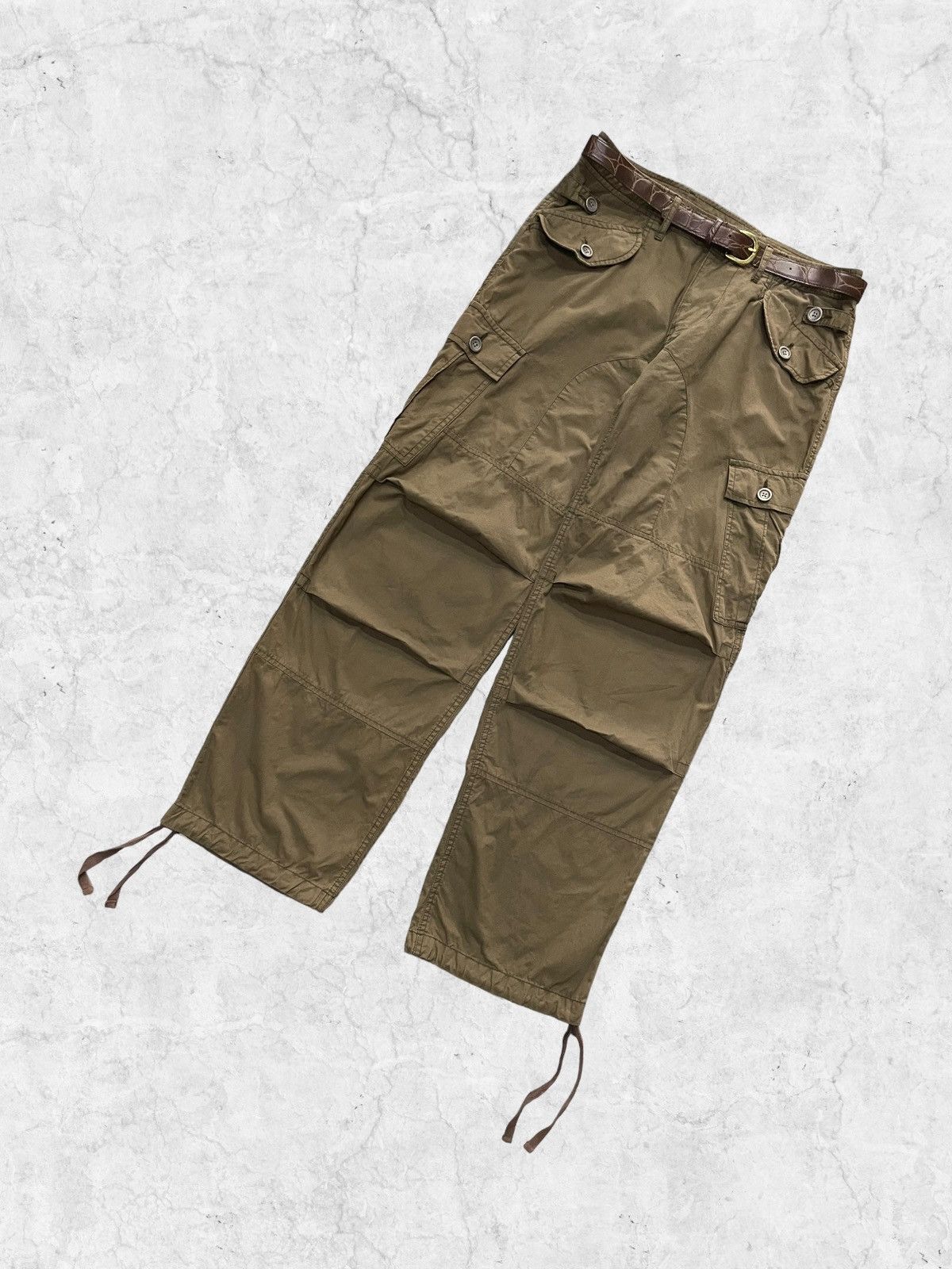 Le Grande Bleu (L.G.B.) × Takeo Kikuchi Takeo Kikuchi Parachute Baggy Cargo Pants With Belt Size US 30 / EU 46 - 5 Thumbnail