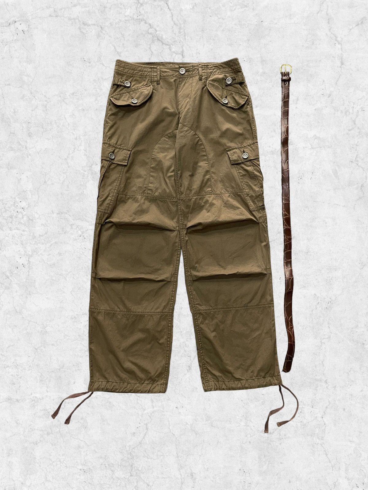 Le Grande Bleu (L.G.B.) × Takeo Kikuchi Takeo Kikuchi Parachute Baggy Cargo Pants With Belt Size US 30 / EU 46 - 3 Thumbnail