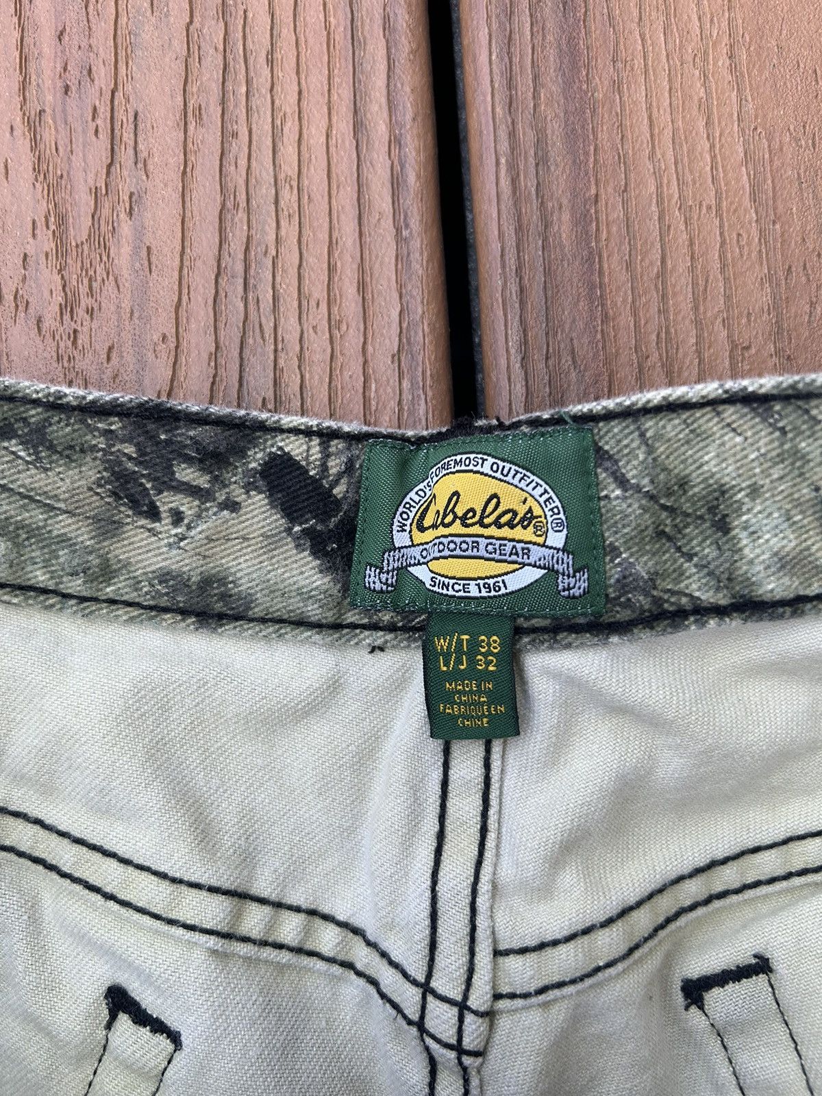 Cabelas × Vintage Vintage Camo Cabelas Double Knee Work Canvas Pants Size US 36 / EU 52 - 7 Thumbnail