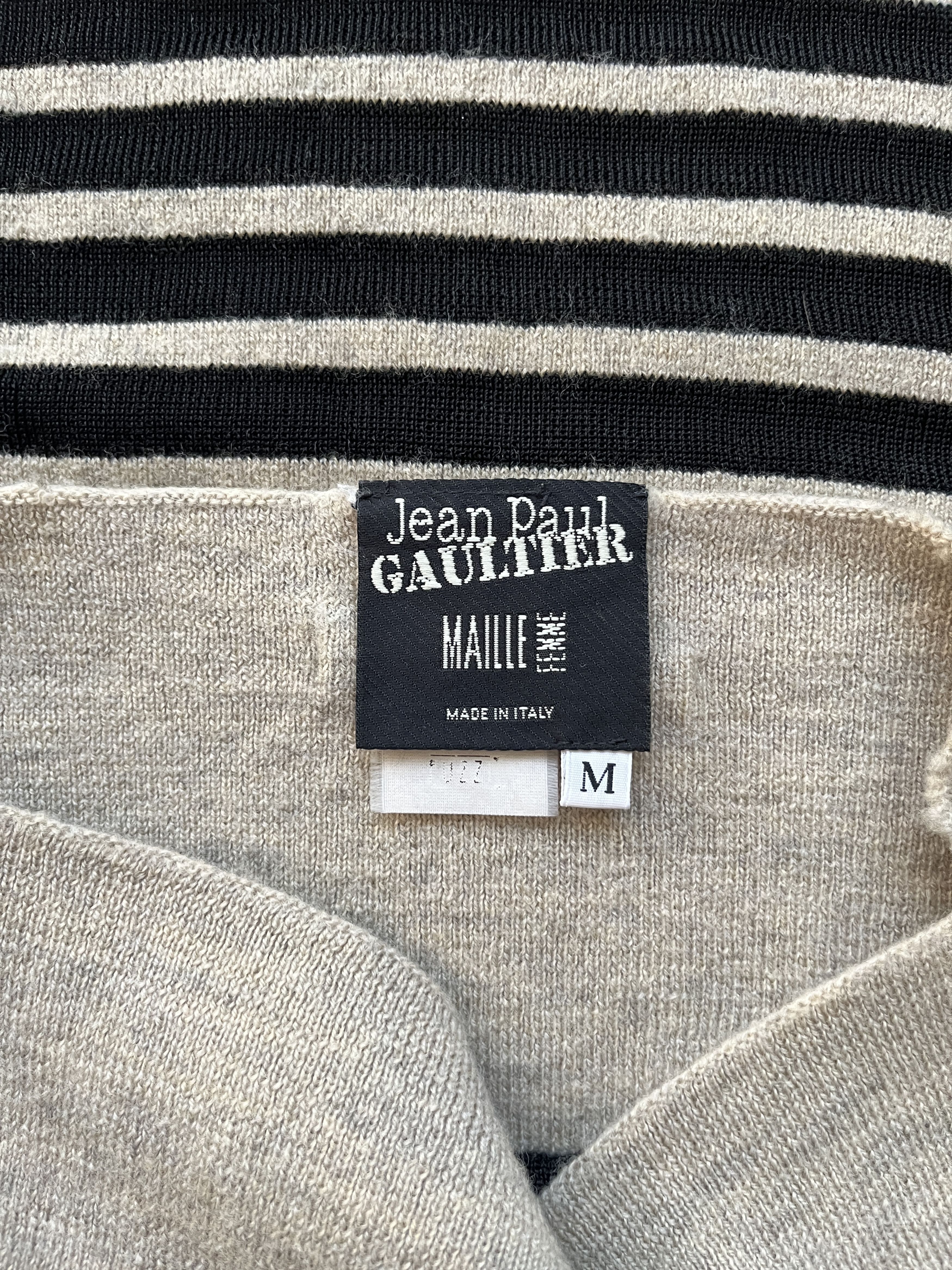 Jean Paul Gaultier ⚡️QUICK SALE⚡️Jean Paul Gaultier Black & Beige Sweater Size M / US 6-8 / IT 42-44 - 3 Thumbnail