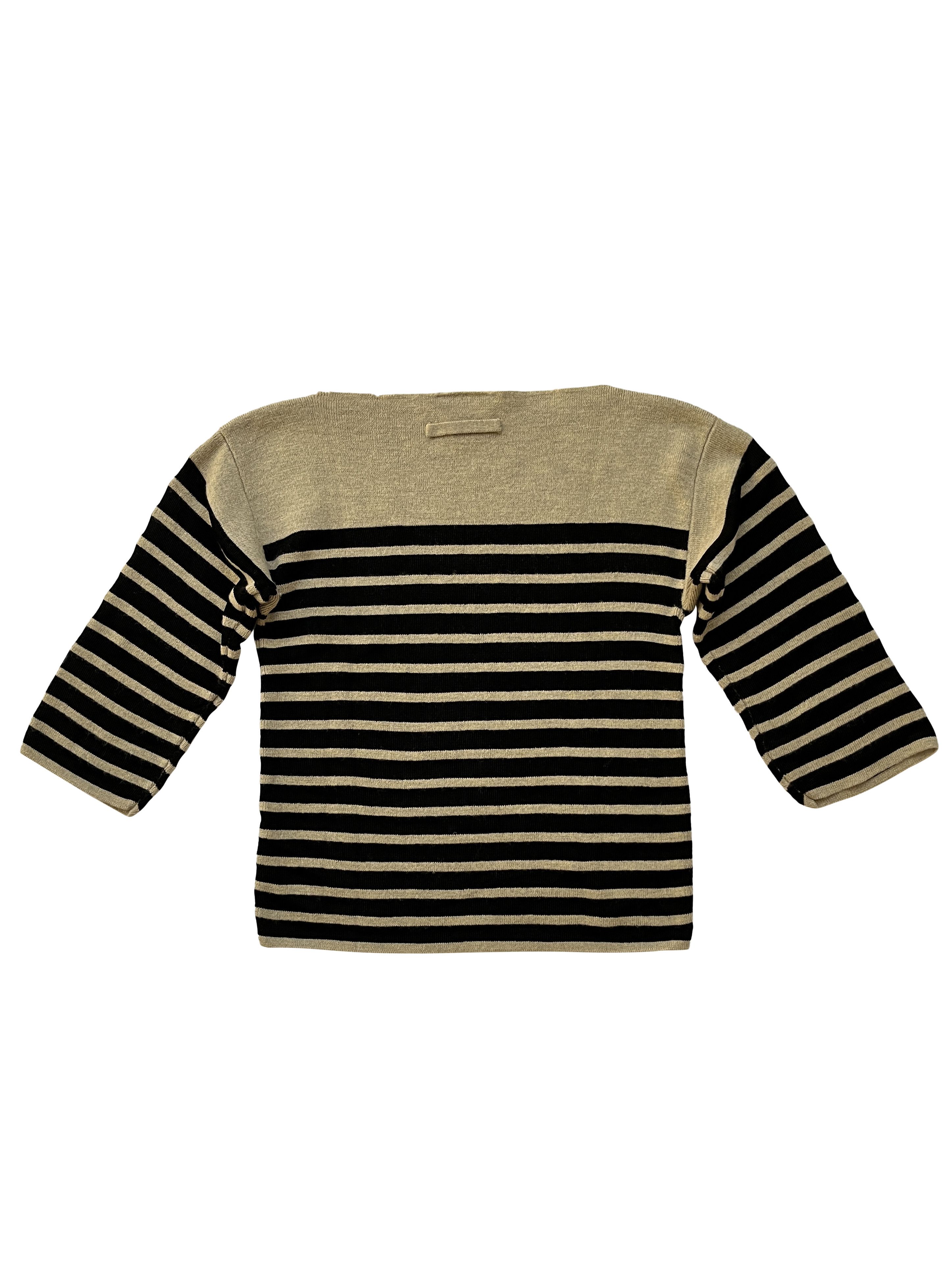 Jean Paul Gaultier ⚡️QUICK SALE⚡️Jean Paul Gaultier Black & Beige Sweater Size M / US 6-8 / IT 42-44 - 2 Thumbnail