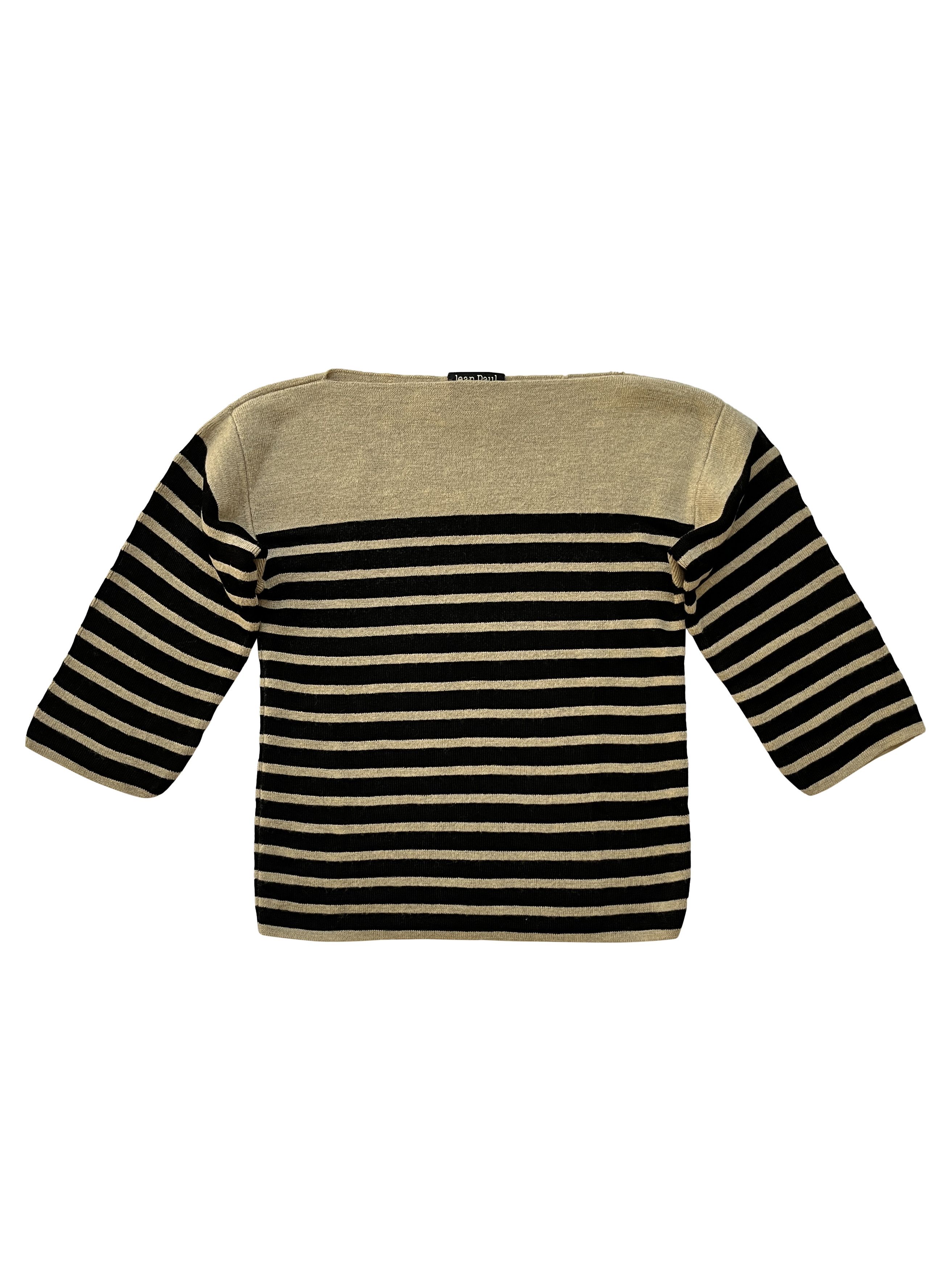 Jean Paul Gaultier ⚡️QUICK SALE⚡️Jean Paul Gaultier Black & Beige Sweater Size M / US 6-8 / IT 42-44 - 1 Thumbnail