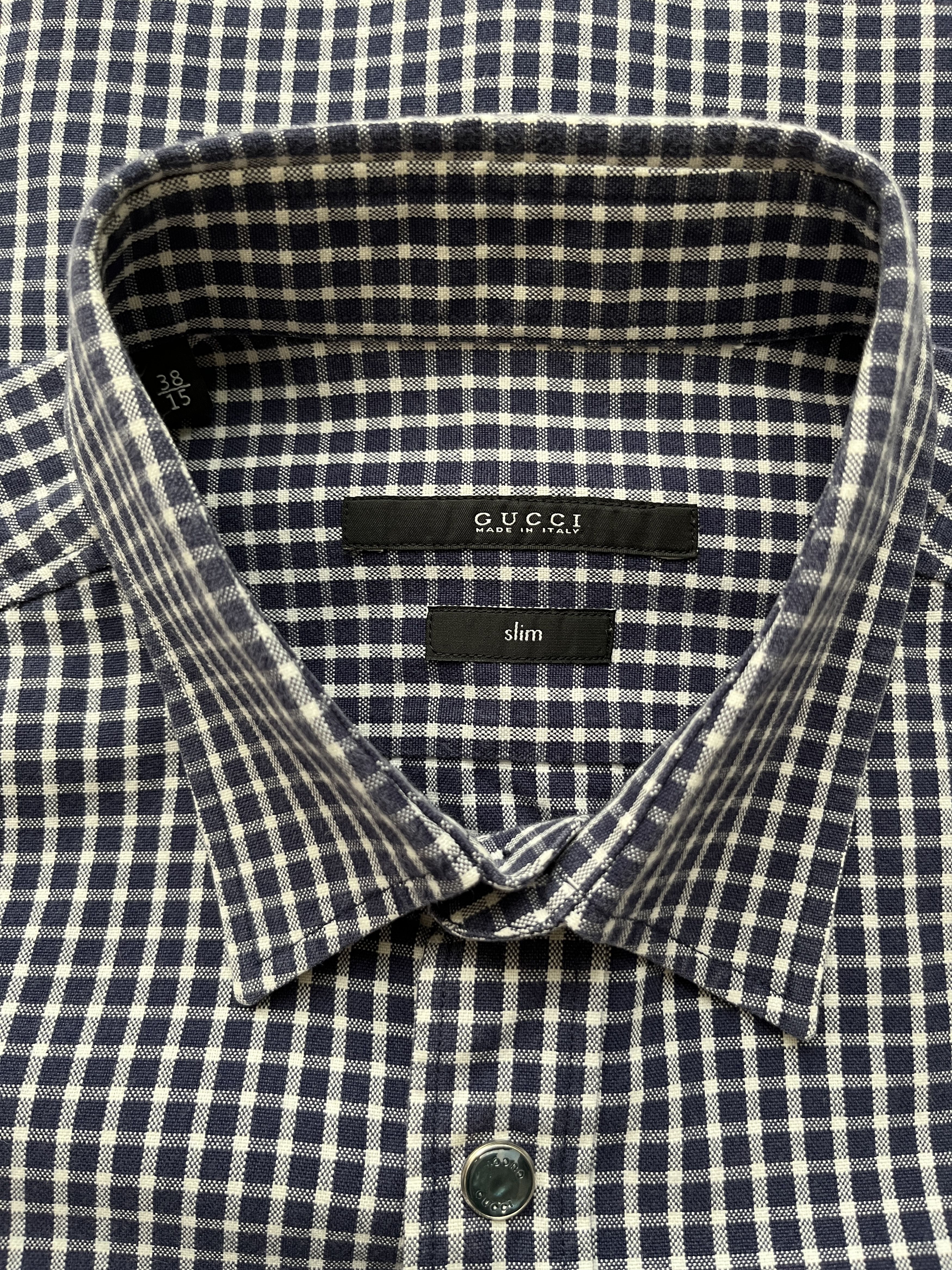 Gucci ⚡️QUICK SALE⚡️Gucci by Tom Ford Checked Slim Button up Shirt Size US S / EU 44-46 / 1 - 3 Thumbnail