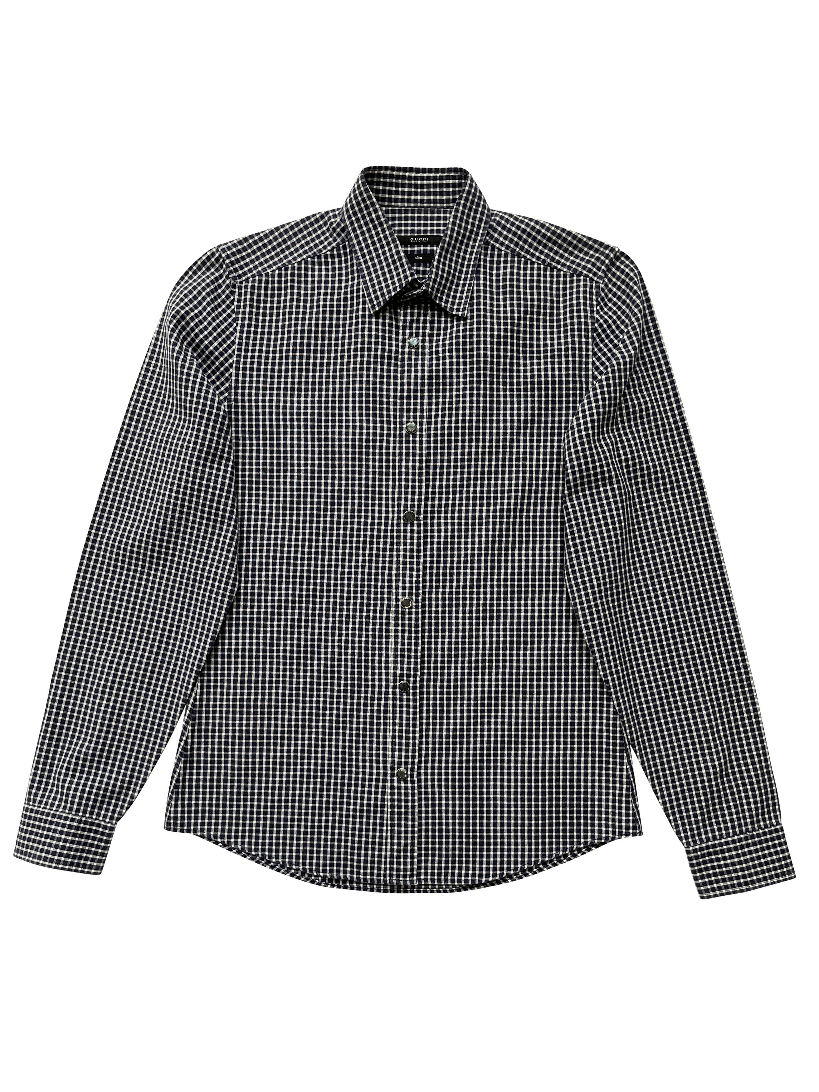 Gucci ⚡️QUICK SALE⚡️Gucci by Tom Ford Checked Slim Button up Shirt Size US S / EU 44-46 / 1 - 1 Thumbnail