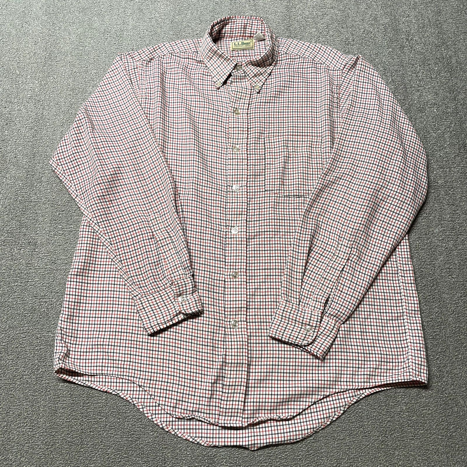 Vintage LL Bean Button Down Shirt Men Large 16 Grid Check Outdoor Work Hike Vintage USA Grailed