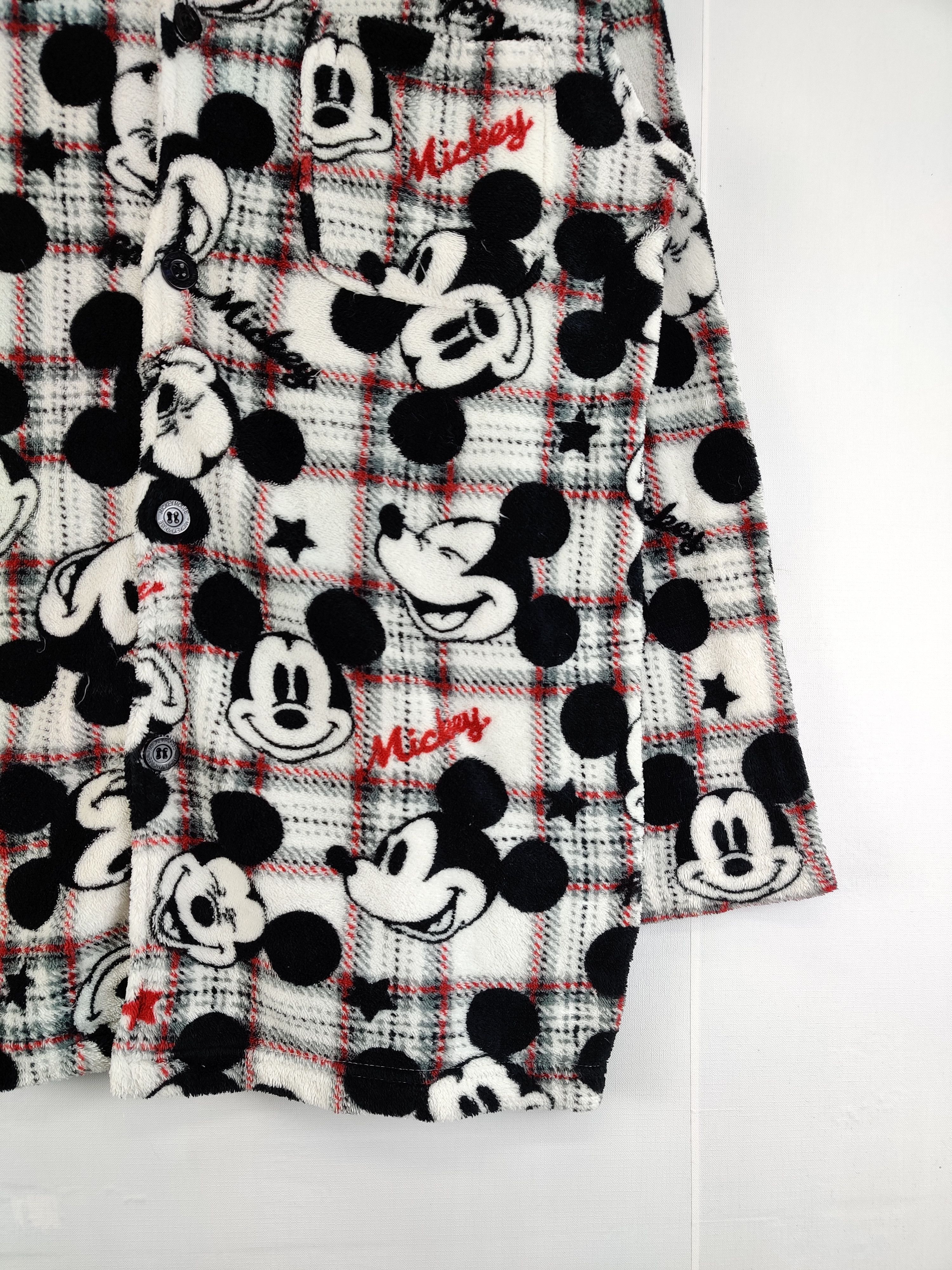 Disney Vintage Disney Mickey Mouse Fleece Button Ups Shirt Size US L / EU 52-54 / 3 - 3 Thumbnail