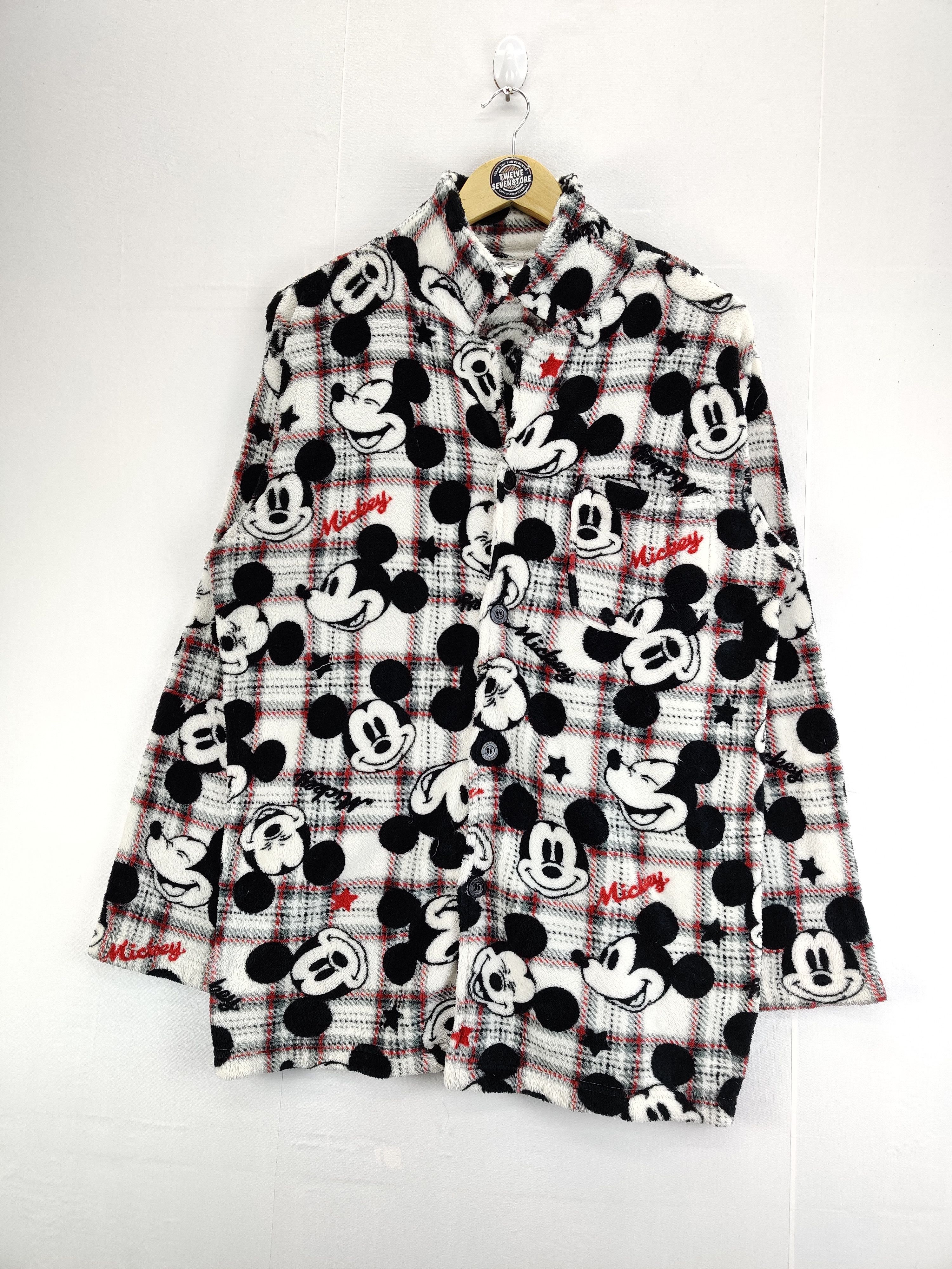 Disney Vintage Disney Mickey Mouse Fleece Button Ups Shirt Size US L / EU 52-54 / 3 - 2 Thumbnail