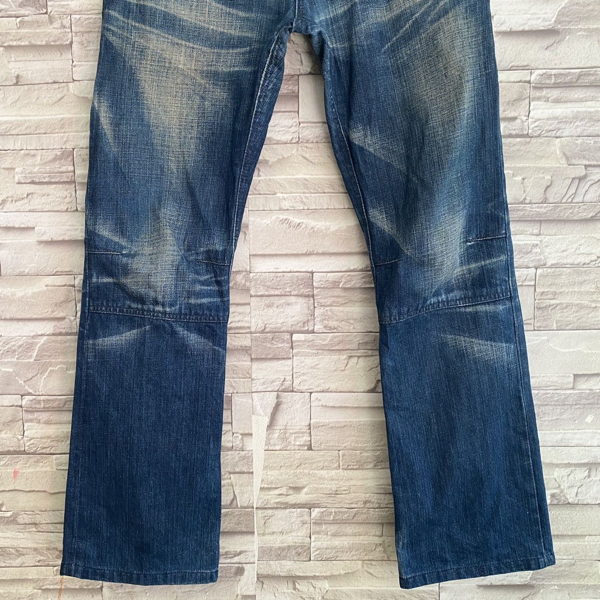 Tete Homme Tete Homme Denim Flare Leather Pocket Size US 29 - 6 Thumbnail