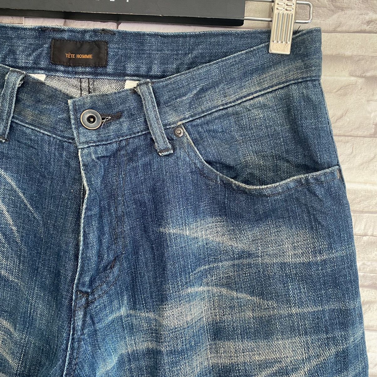 Tete Homme Tete Homme Denim Flare Leather Pocket Size US 29 - 8 Thumbnail