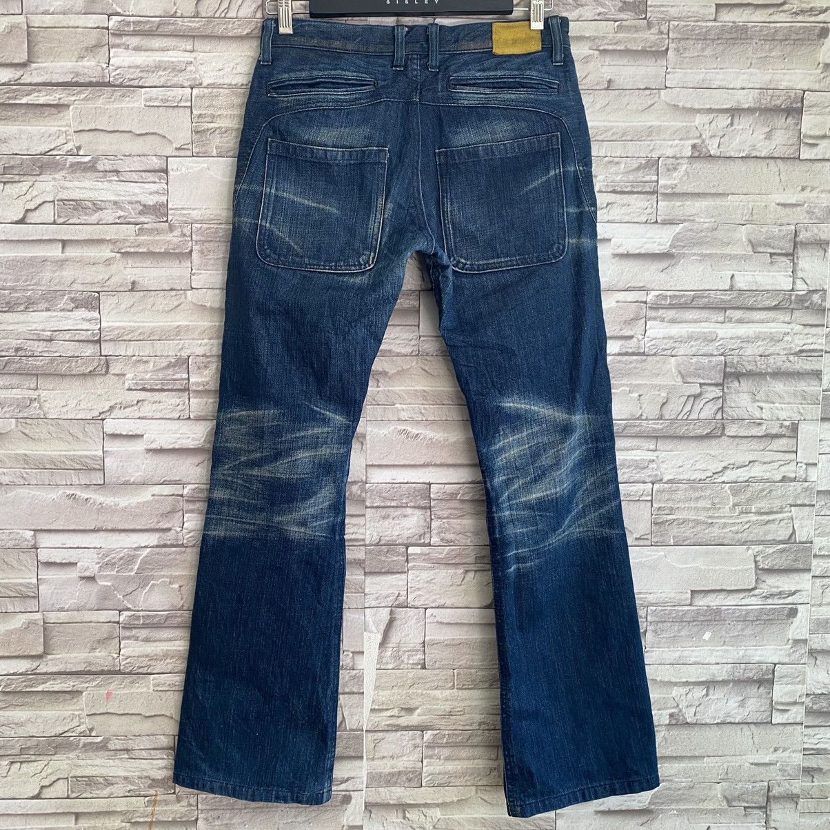 Tete Homme Tete Homme Denim Flare Leather Pocket Size US 29 - 9 Thumbnail