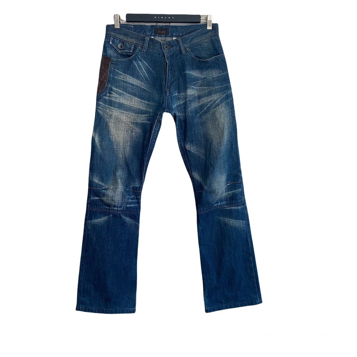 Tete Homme Tete Homme Denim Flare Leather Pocket Size US 29 - 3 Thumbnail