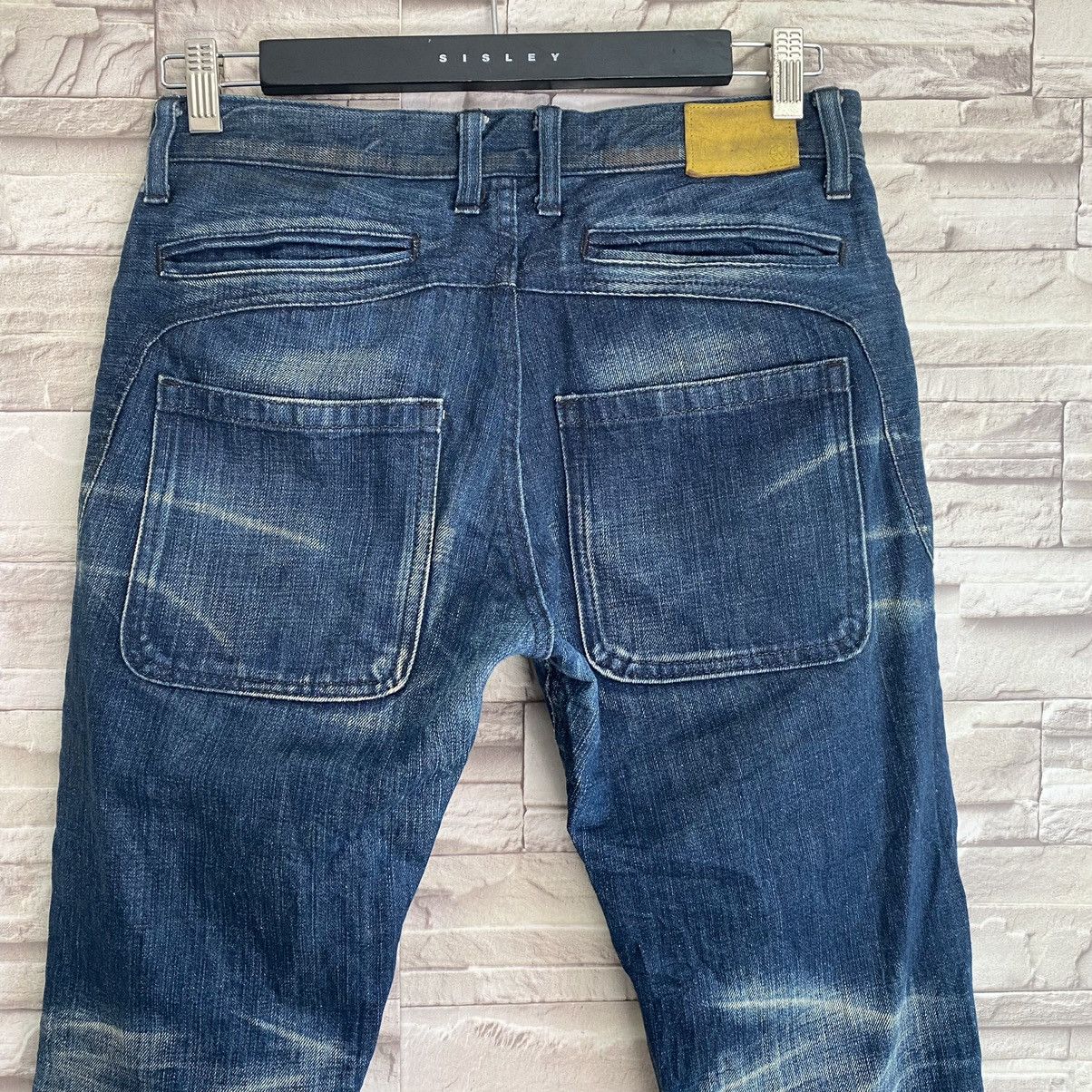 Tete Homme Tete Homme Denim Flare Leather Pocket Size US 29 - 10 Thumbnail