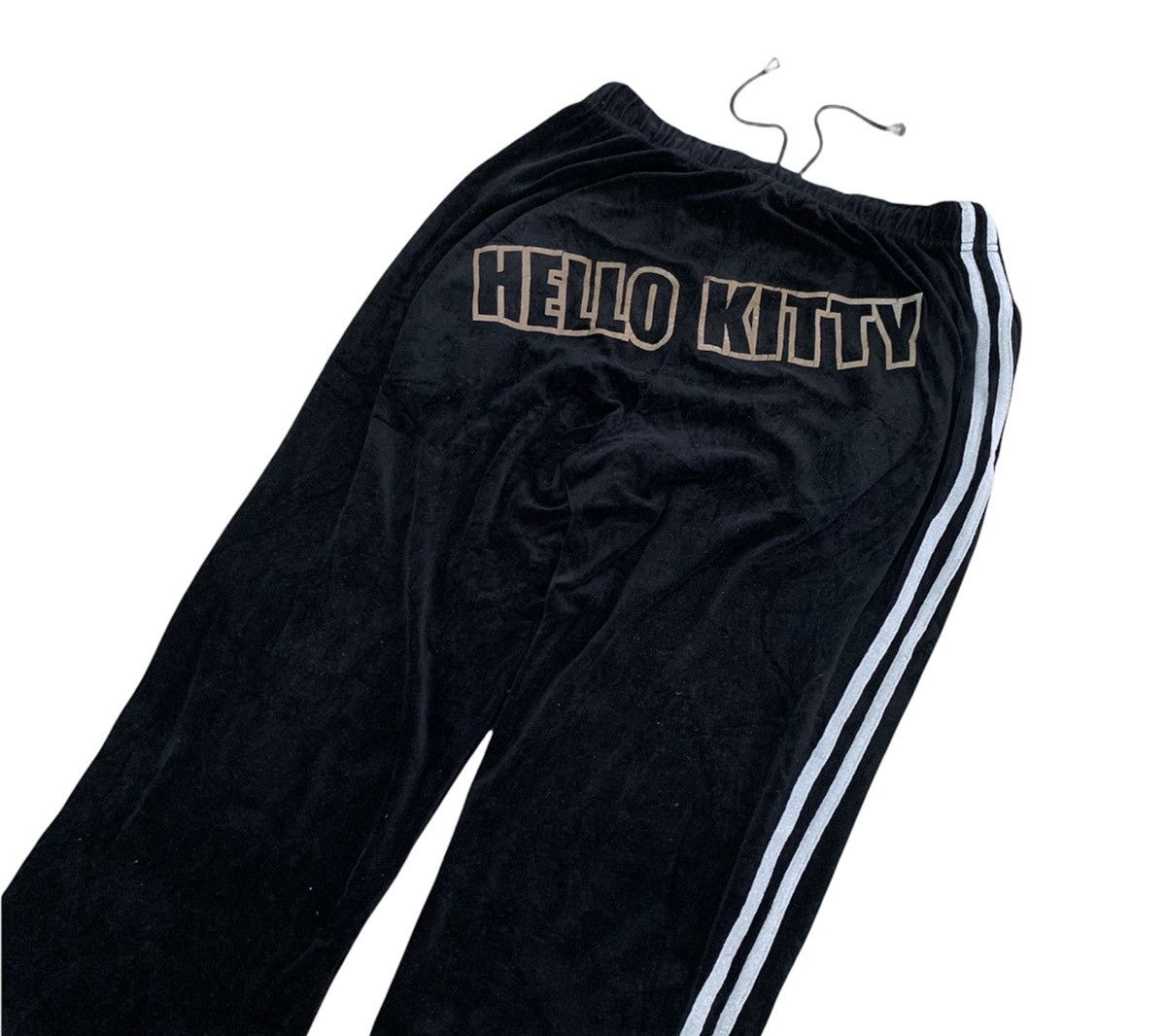 image of Anima x Cartoon Network Hello Kitty Velvet Pants in Black, Women's (Size 30)