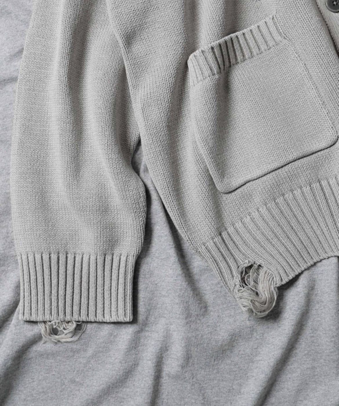 トップス NUMBER(N)INE /Asid Wash Ripped Knit NUMBER (N)INE Tops ASID WASH RIPPED KNIT CARDIGAN