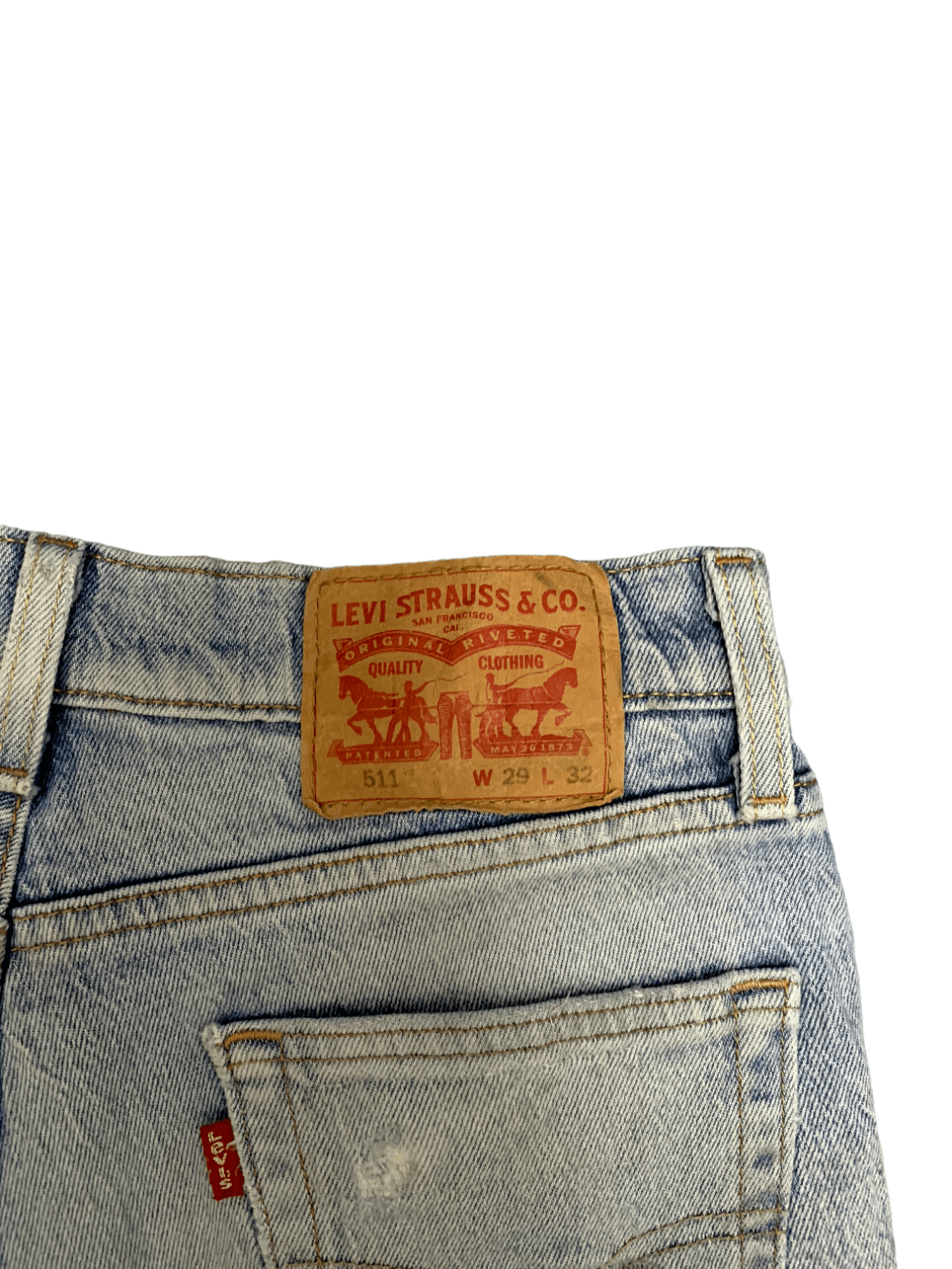 Levi's Vintage Levis 511 Mud Wash Distressed Jean Shorts Jorts Size US 28 / EU 44 - 12 Thumbnail