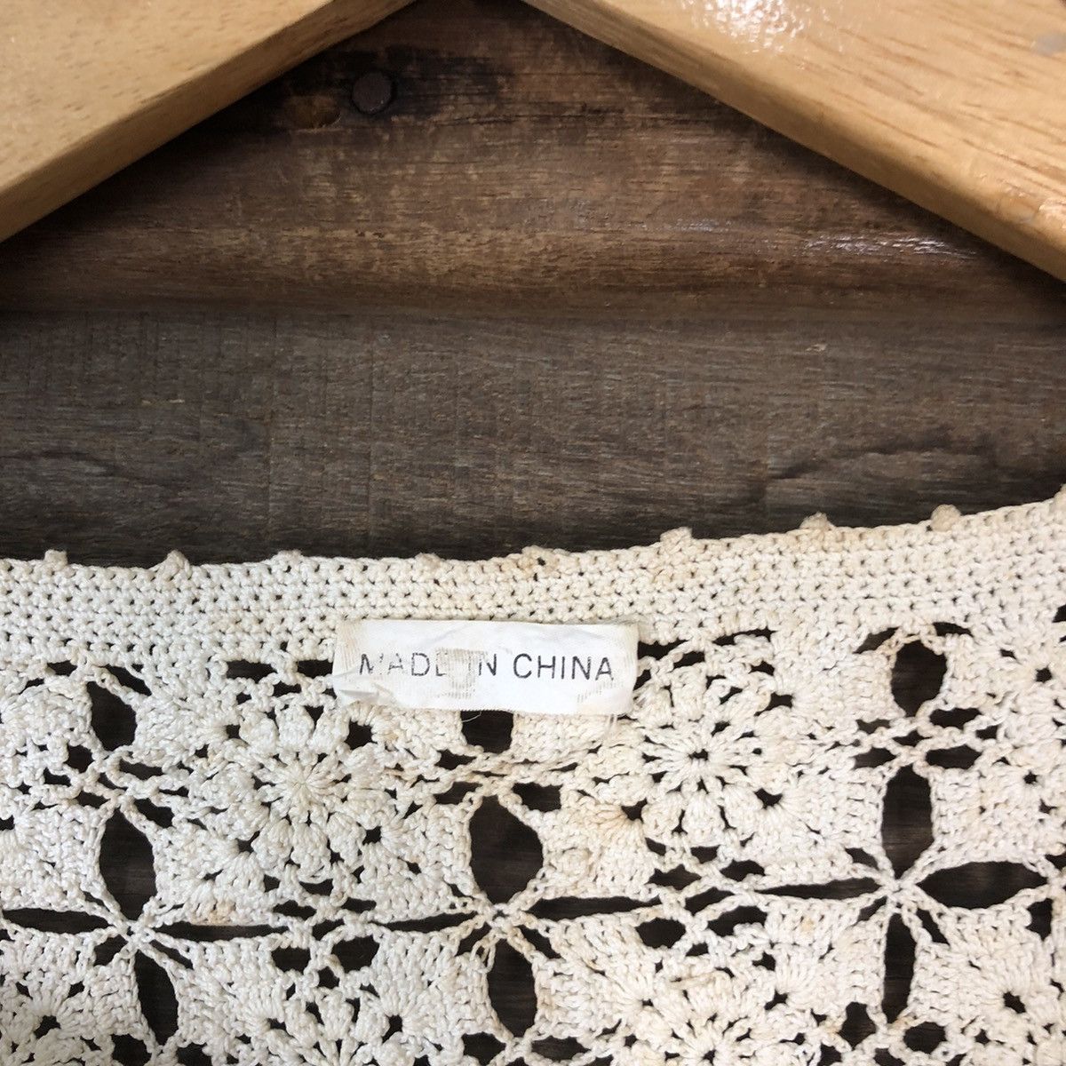Vintage Japan crochet mesh net table cloth cardigan knitwear #7121 Size S / US 4 / IT 40 - 5 Thumbnail