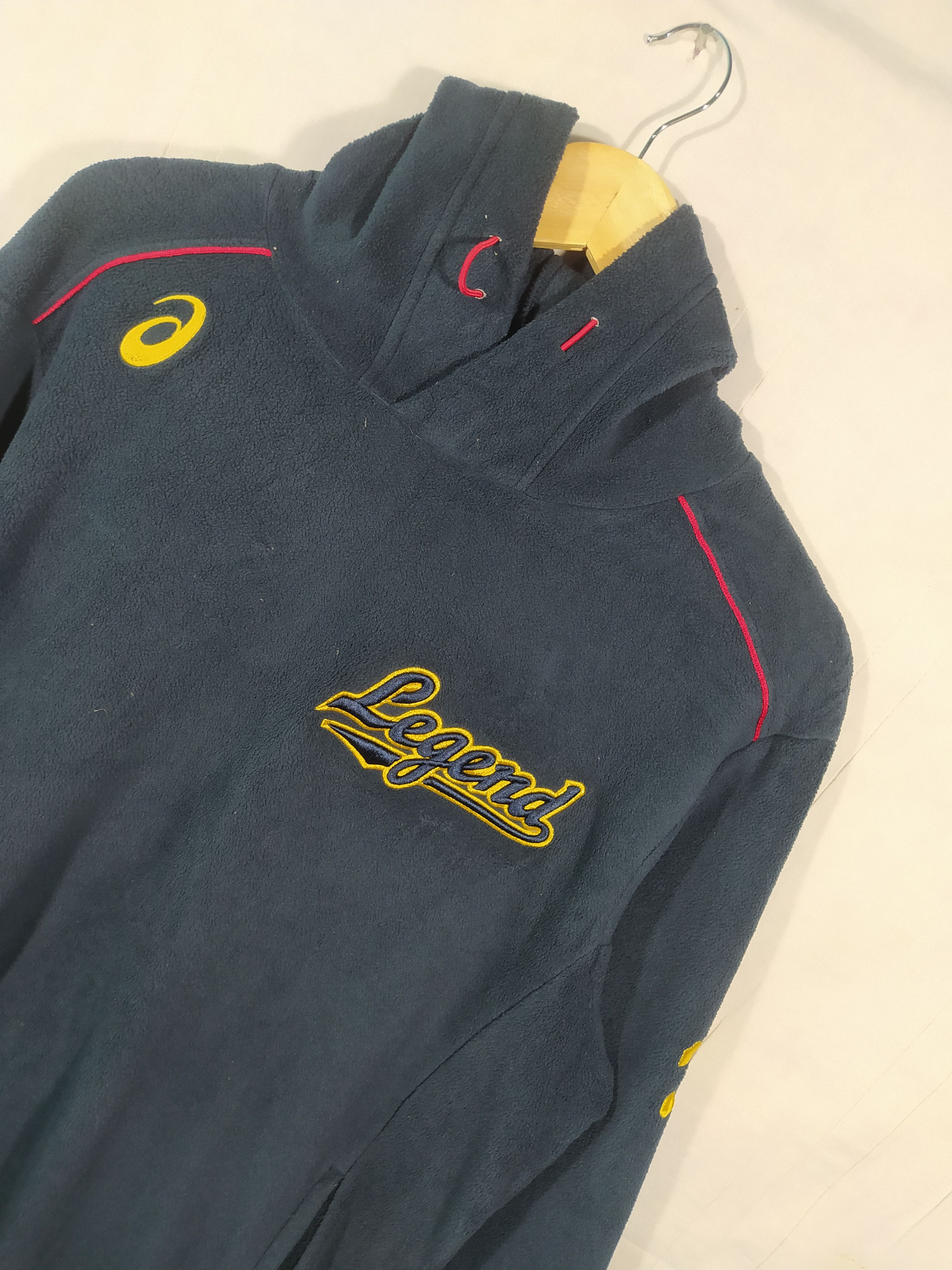 Asics × Japanese Brand × Vintage Vintage asics baseball fleece hooded Size US L / EU 52-54 / 3 - 3 Thumbnail