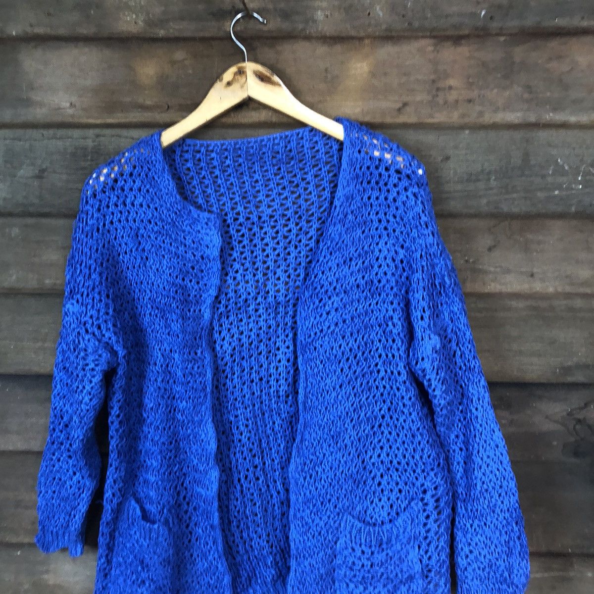Japanese Brand Japan Crochet mesh net table cloth Cardigan Knitwear #7123 Size M / US 6-8 / IT 42-44 - 2 Thumbnail