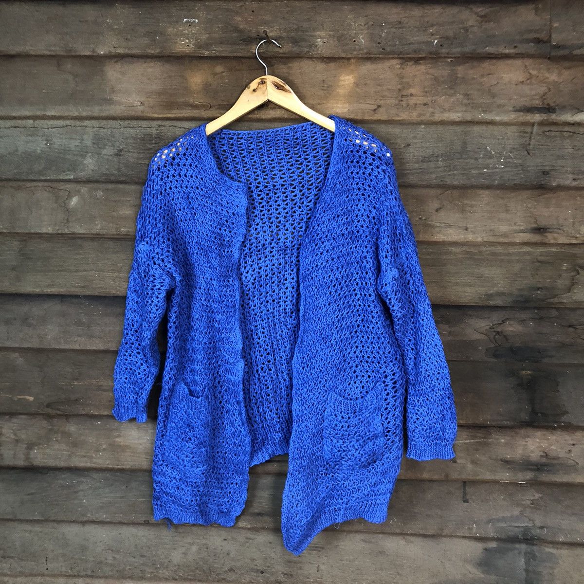 Japanese Brand Japan Crochet mesh net table cloth Cardigan Knitwear #7123 Size M / US 6-8 / IT 42-44 - 1 Thumbnail