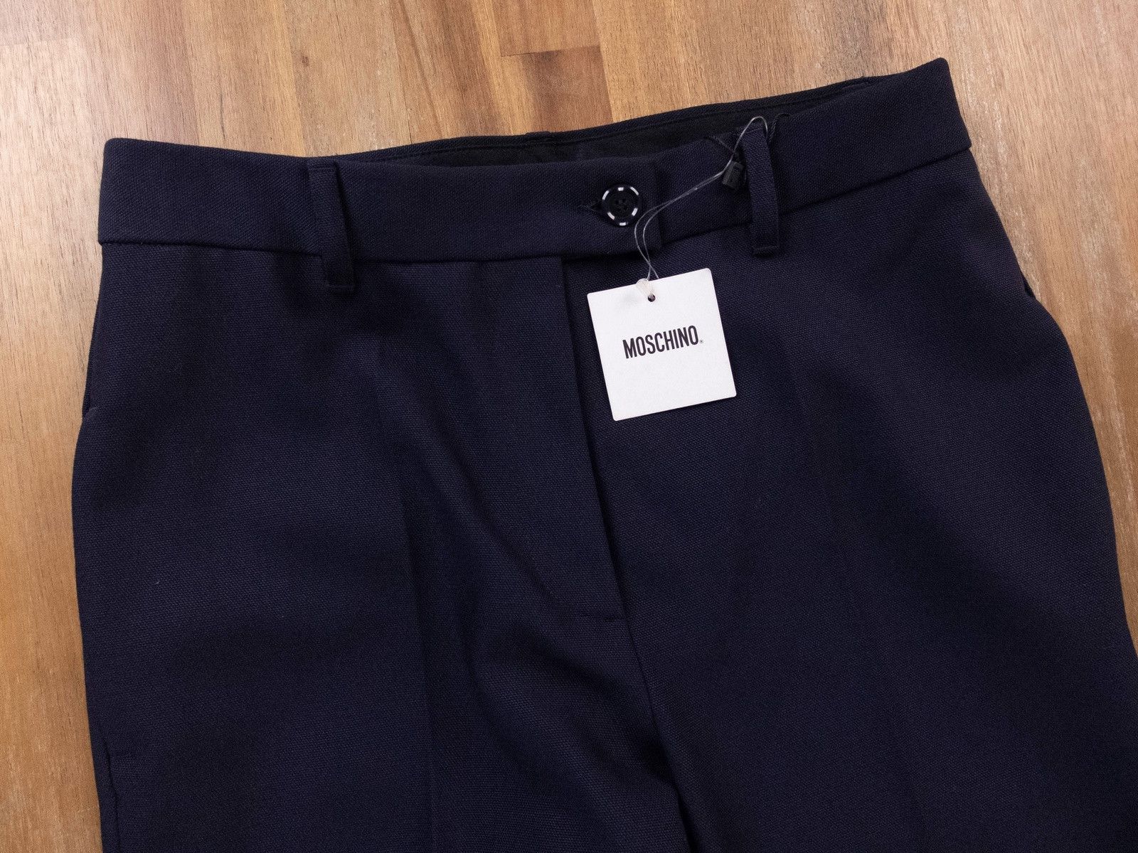 Moschino MOSCHINO navy blue red wool trousers pants 8 US / 42 Size 30" / US 8 / IT 44 - 2 Thumbnail