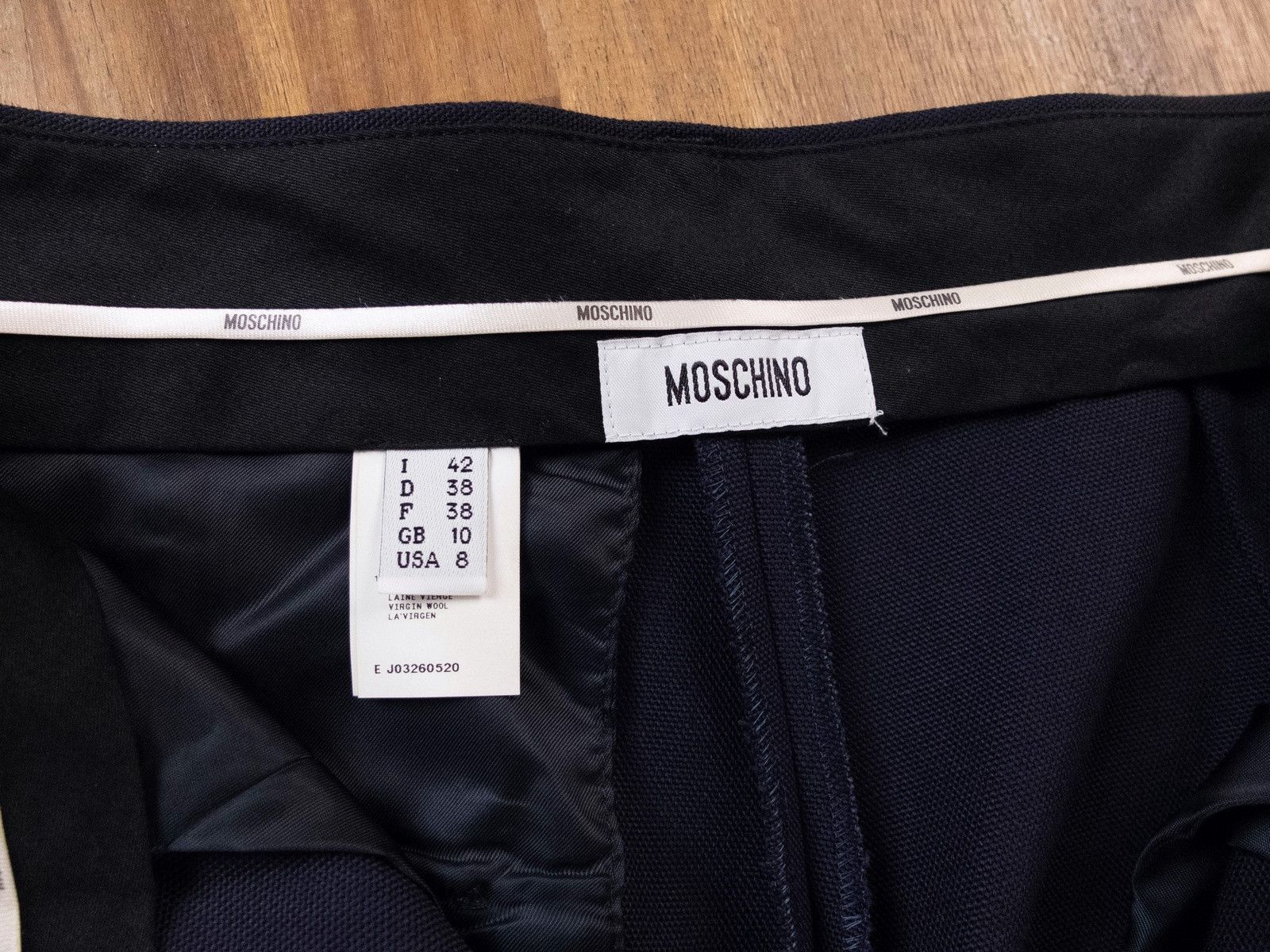 Moschino MOSCHINO navy blue red wool trousers pants 8 US / 42 Size 30" / US 8 / IT 44 - 5 Thumbnail
