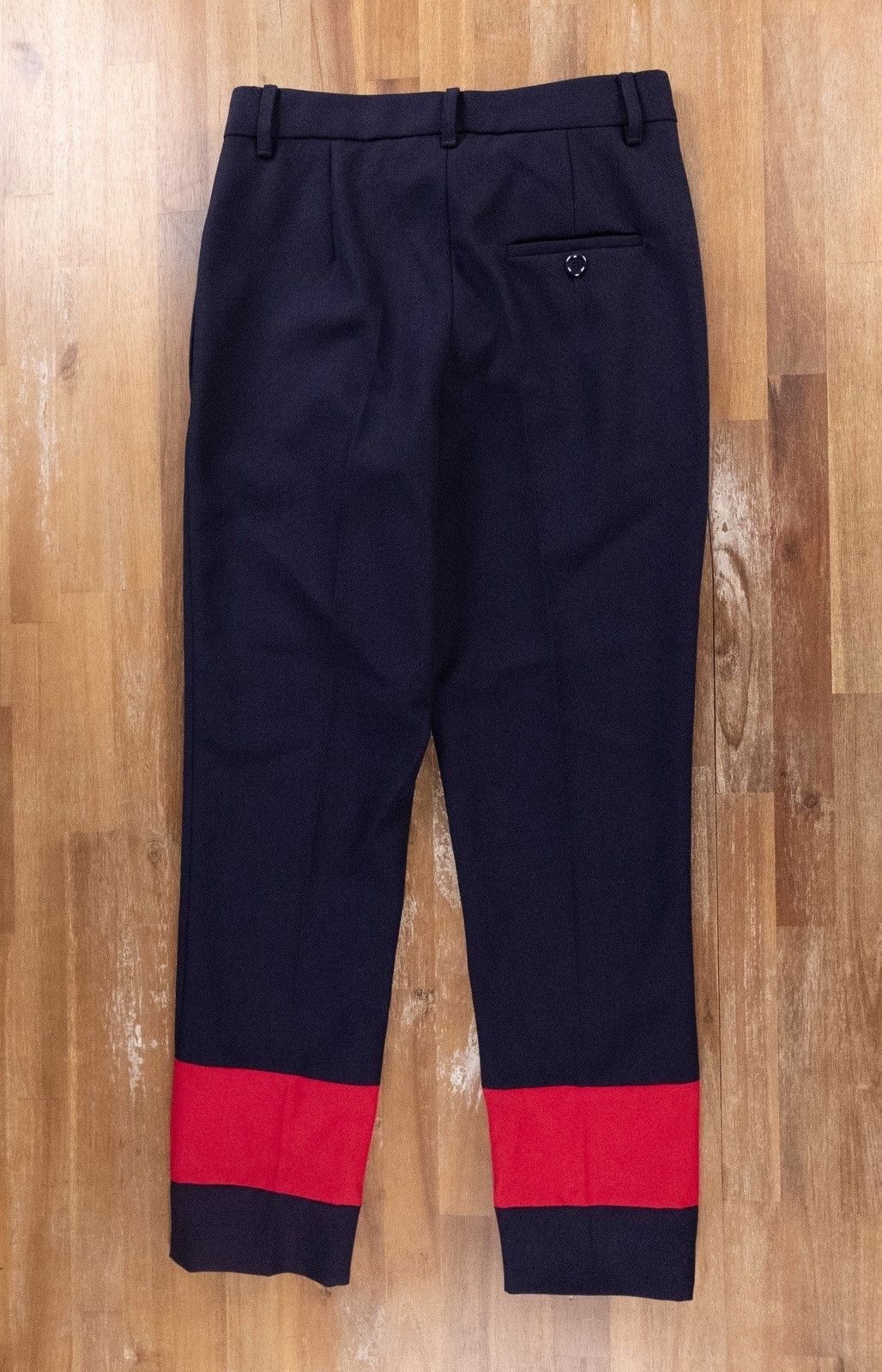 Moschino MOSCHINO navy blue red wool trousers pants 8 US / 42 Size 30" / US 8 / IT 44 - 6 Thumbnail