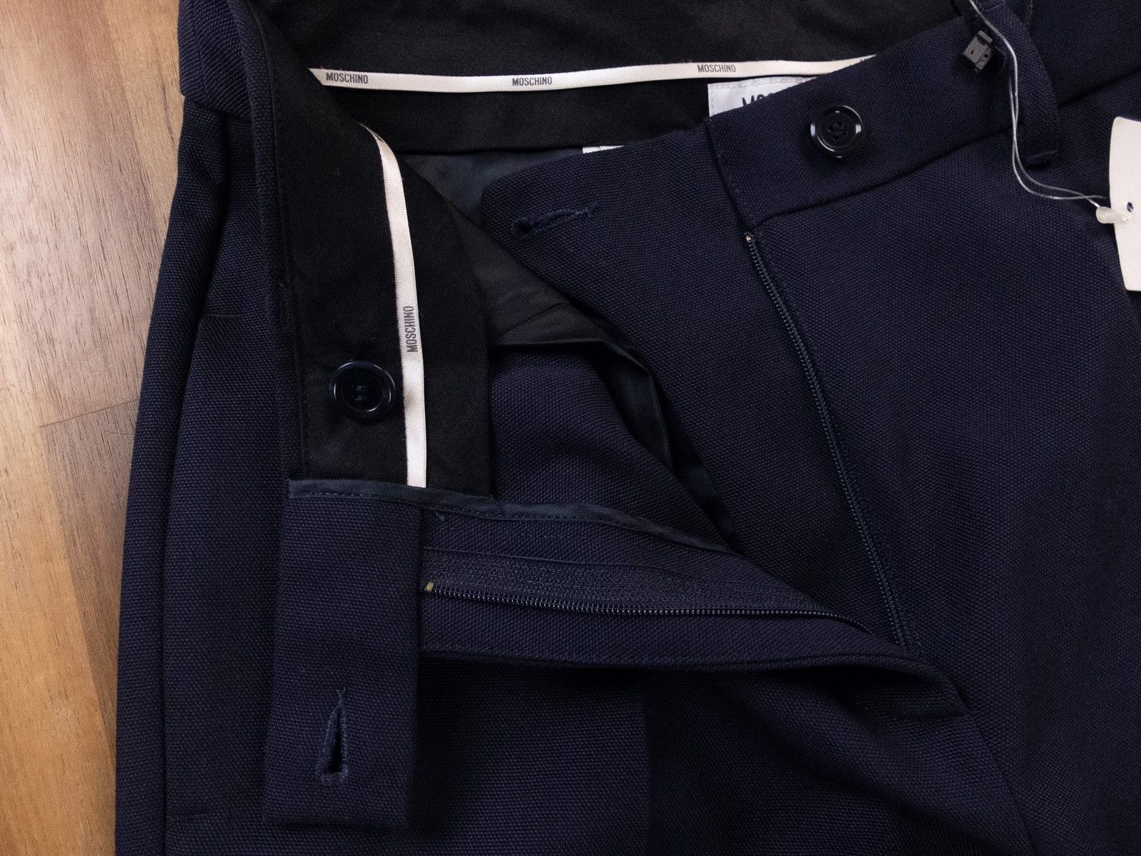 Moschino MOSCHINO navy blue red wool trousers pants 8 US / 42 Size 30" / US 8 / IT 44 - 4 Thumbnail