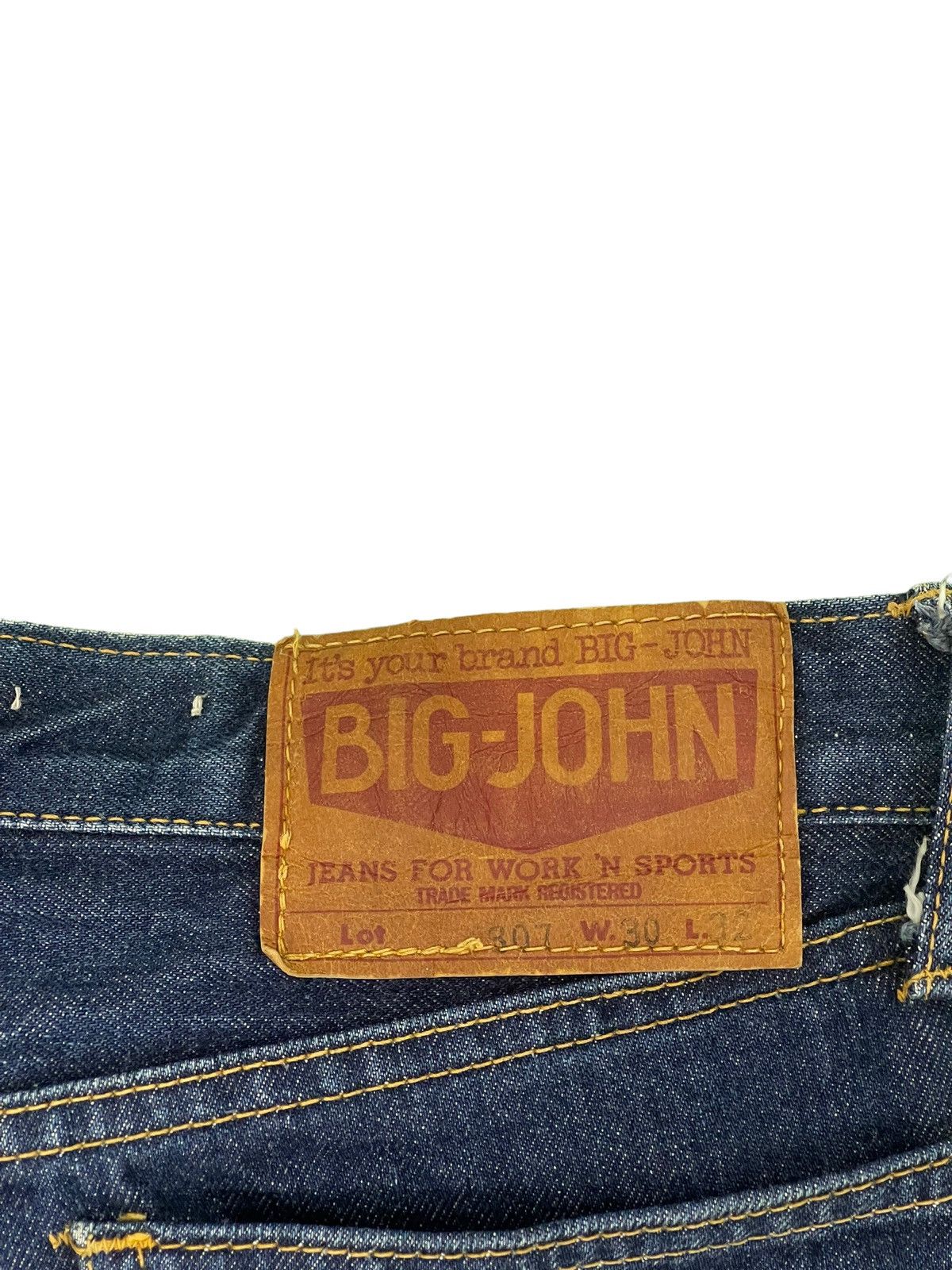 Japanese Brand Flare Jeans Vtg Big John Distress Denim Boot Cut 5🟦2 Size US 29 - 21 Thumbnail