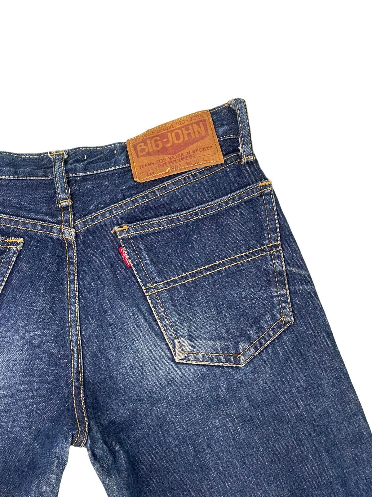 Japanese Brand Flare Jeans Vtg Big John Distress Denim Boot Cut 5🟦2 Size US 29 - 20 Thumbnail