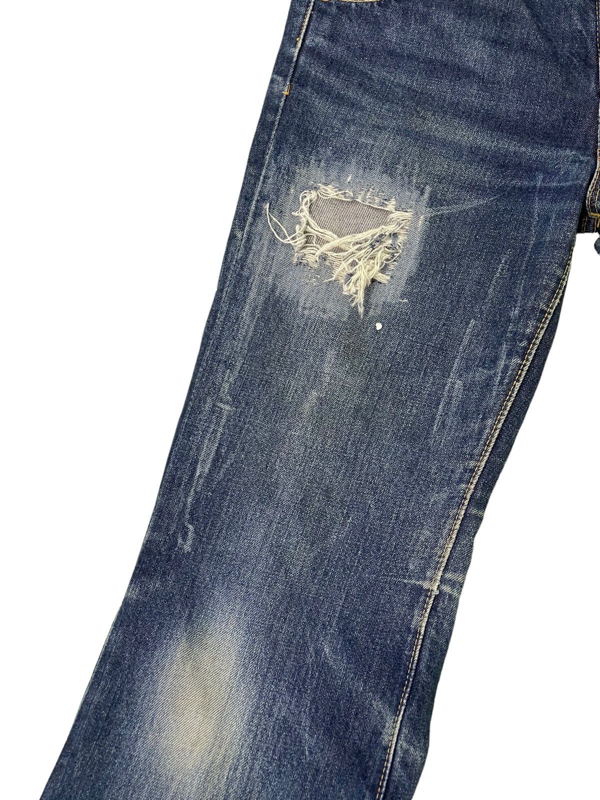 Japanese Brand Flare Jeans Vtg Big John Distress Denim Boot Cut 5🟦2 Size US 29 - 6 Thumbnail