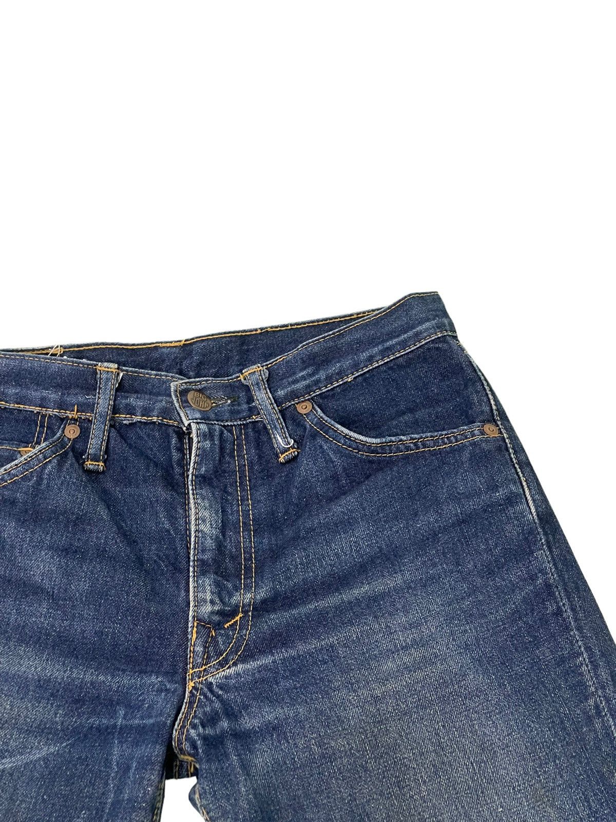 Japanese Brand Flare Jeans Vtg Big John Distress Denim Boot Cut 5🟦2 Size US 29 - 9 Thumbnail