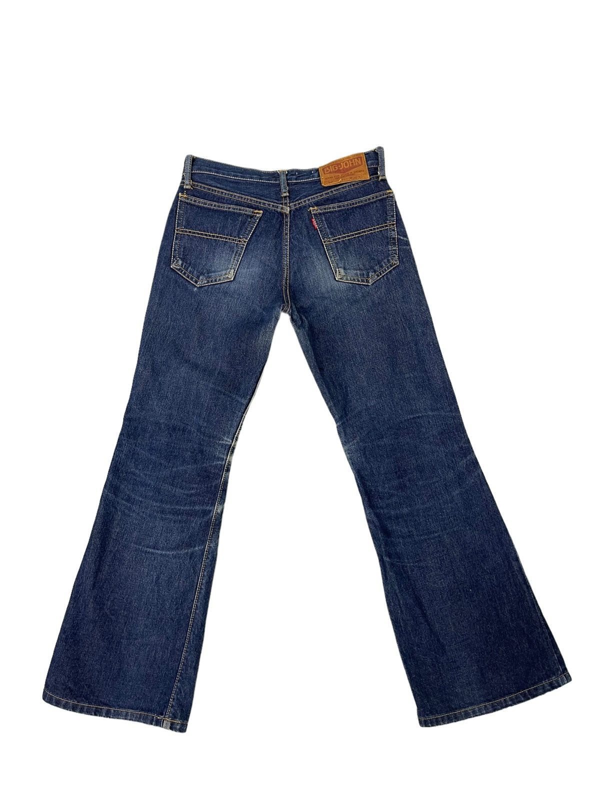 Japanese Brand Flare Jeans Vtg Big John Distress Denim Boot Cut 5🟦2 Size US 29 - 12 Thumbnail