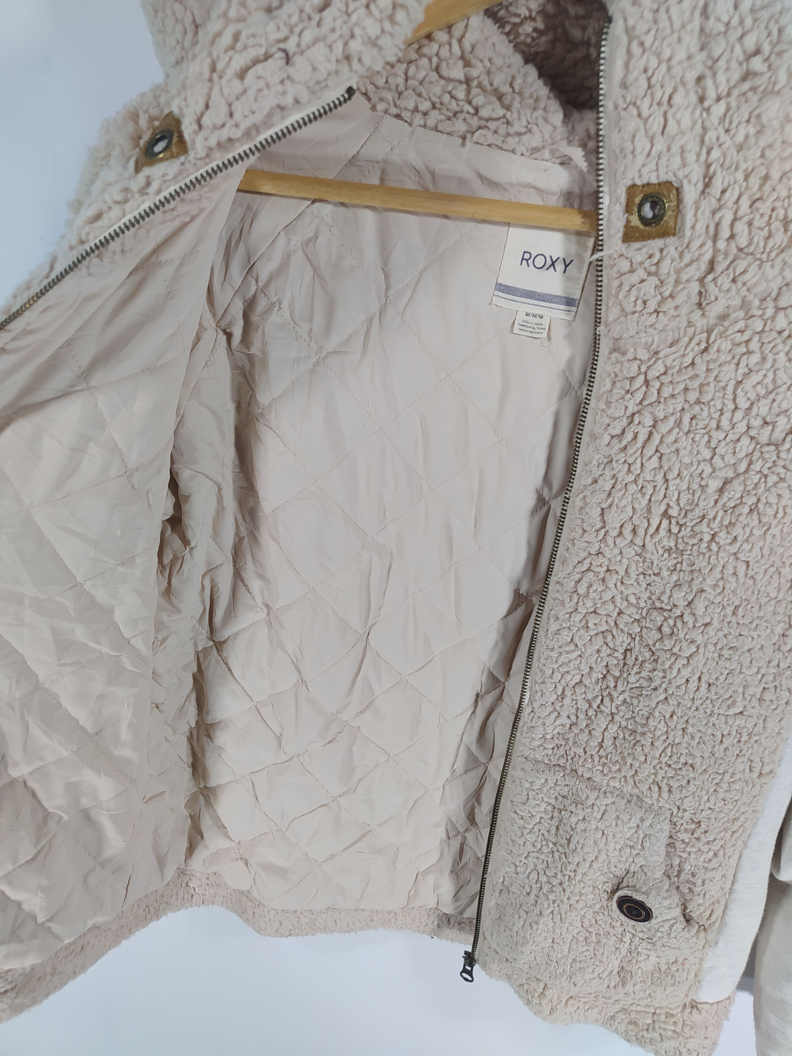 Japanese Brand × Vintage Vintage Roxy Fleece Sherpa Hoodie Size US M / EU 48-50 / 2 - 4 Thumbnail