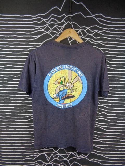 image of Band Tees x Rock Band VTG 1999 Blink 182 Loserkids Punk Rock Tee in Faded Blue, Men's (Size Small)