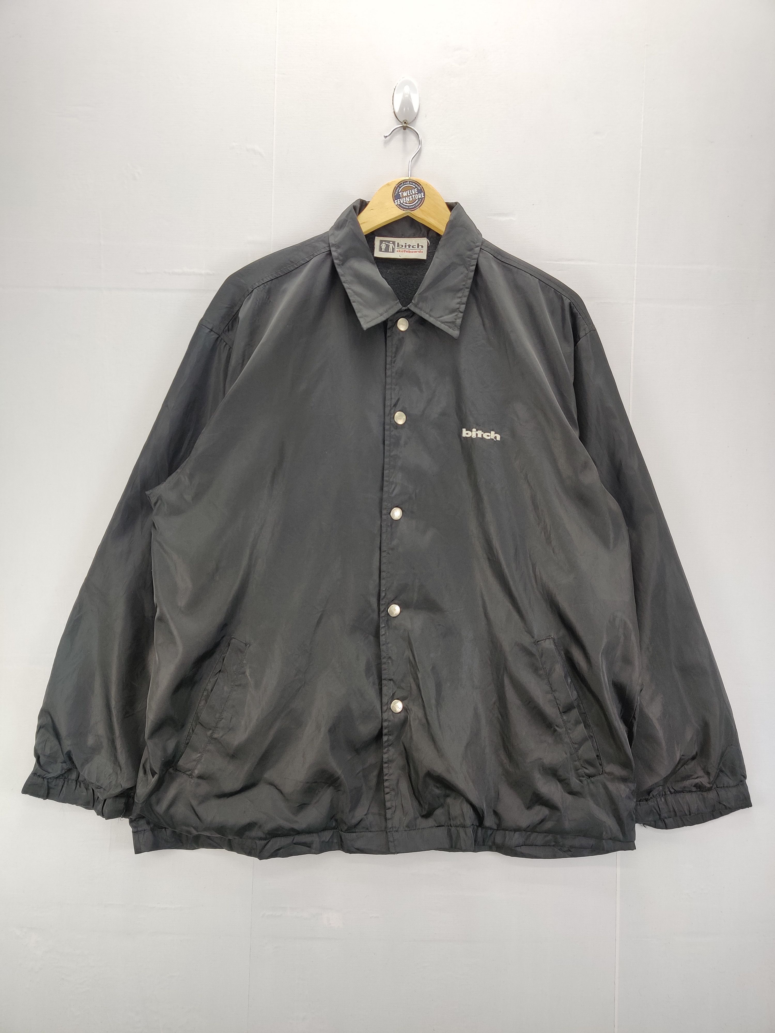 Vintage Bitch Skateboard Coach Jacket Big Logo Outerwear