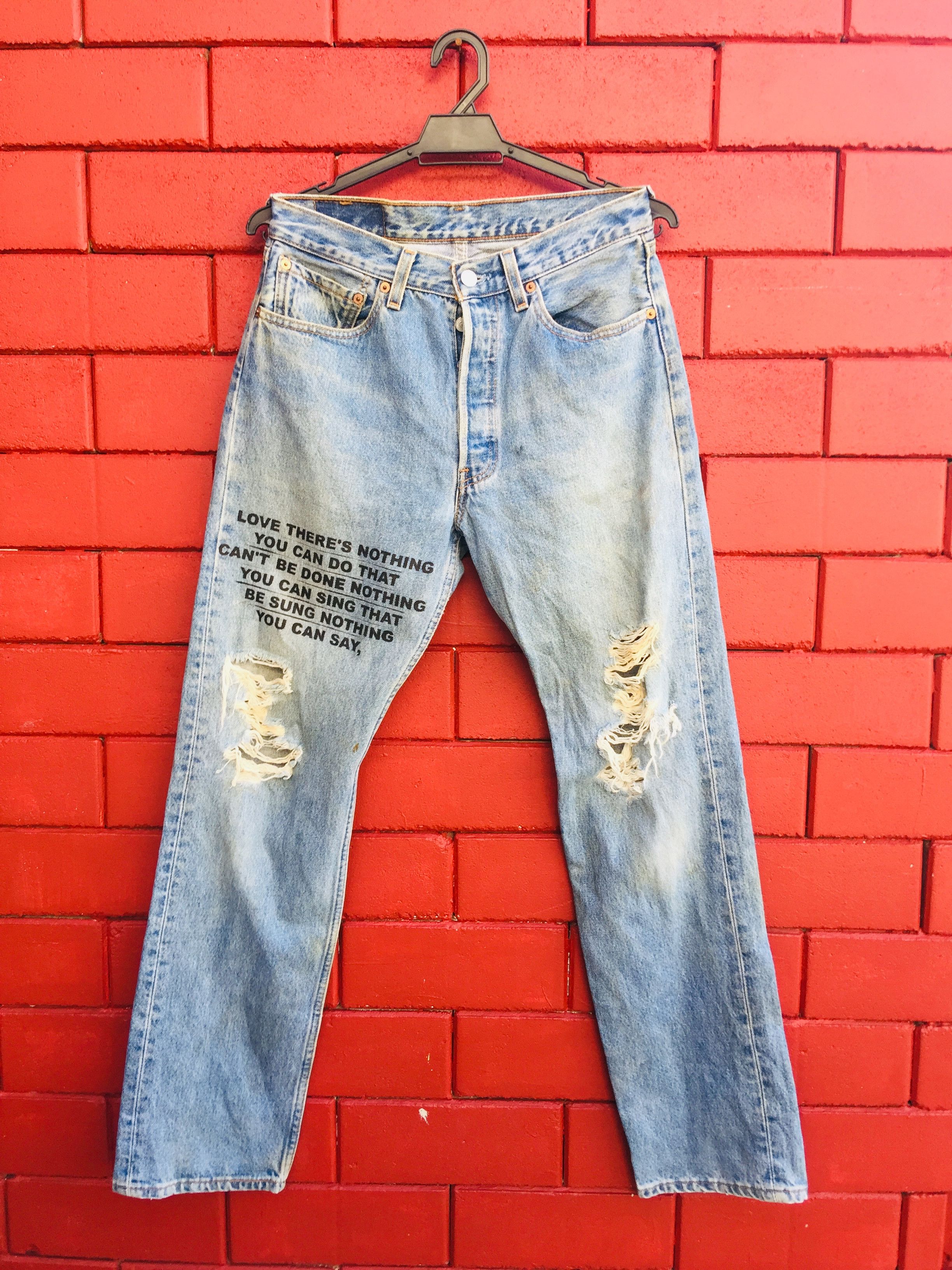Vintage Levis 90s Distressed Travis Scott Fashion Style