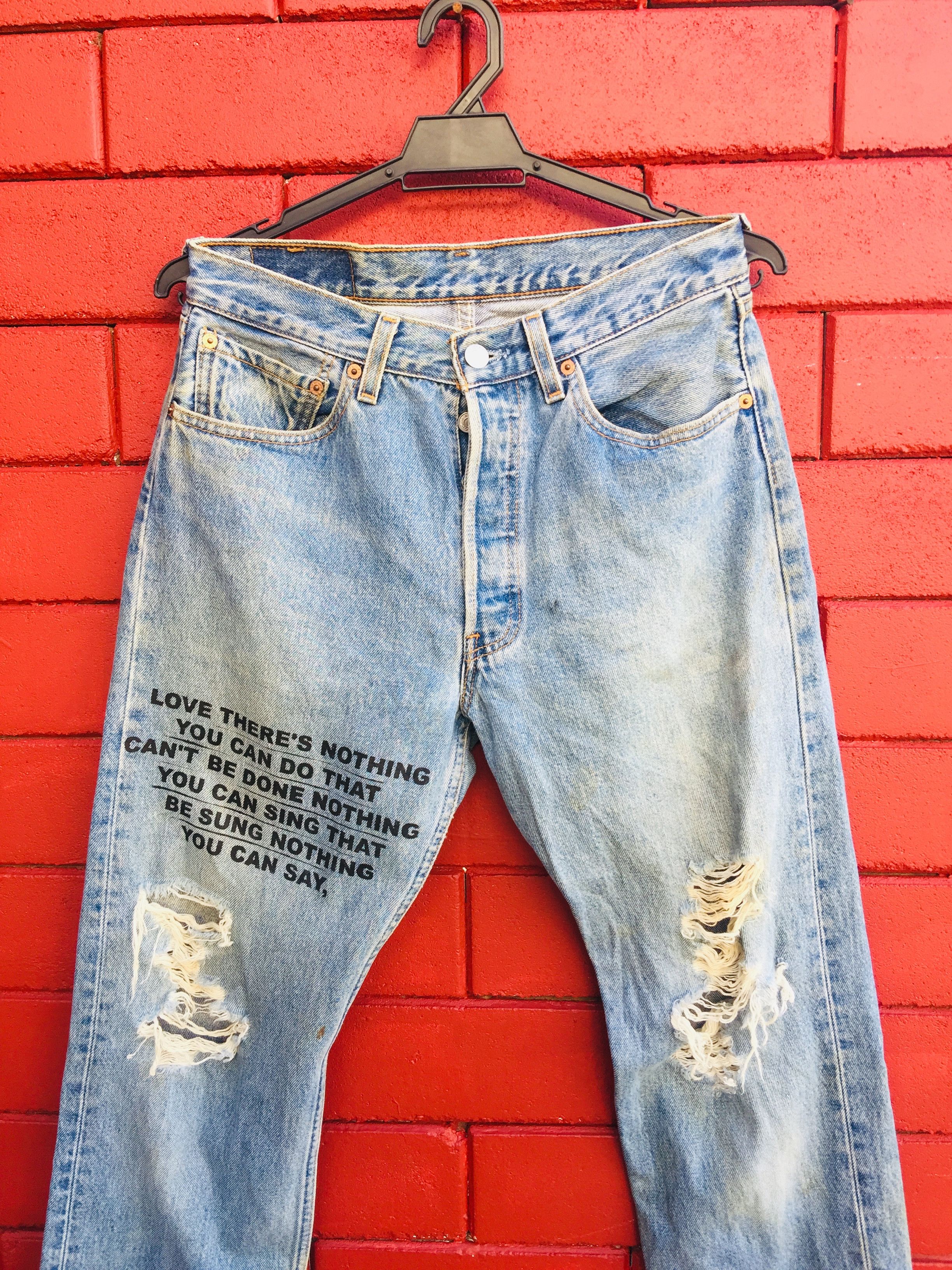 Japanese Brand × Levi's Vintage Clothing Vintage Levis 90s Distressed Travis Scott Fashion Style Size US 30 / EU 46 - 3 Thumbnail