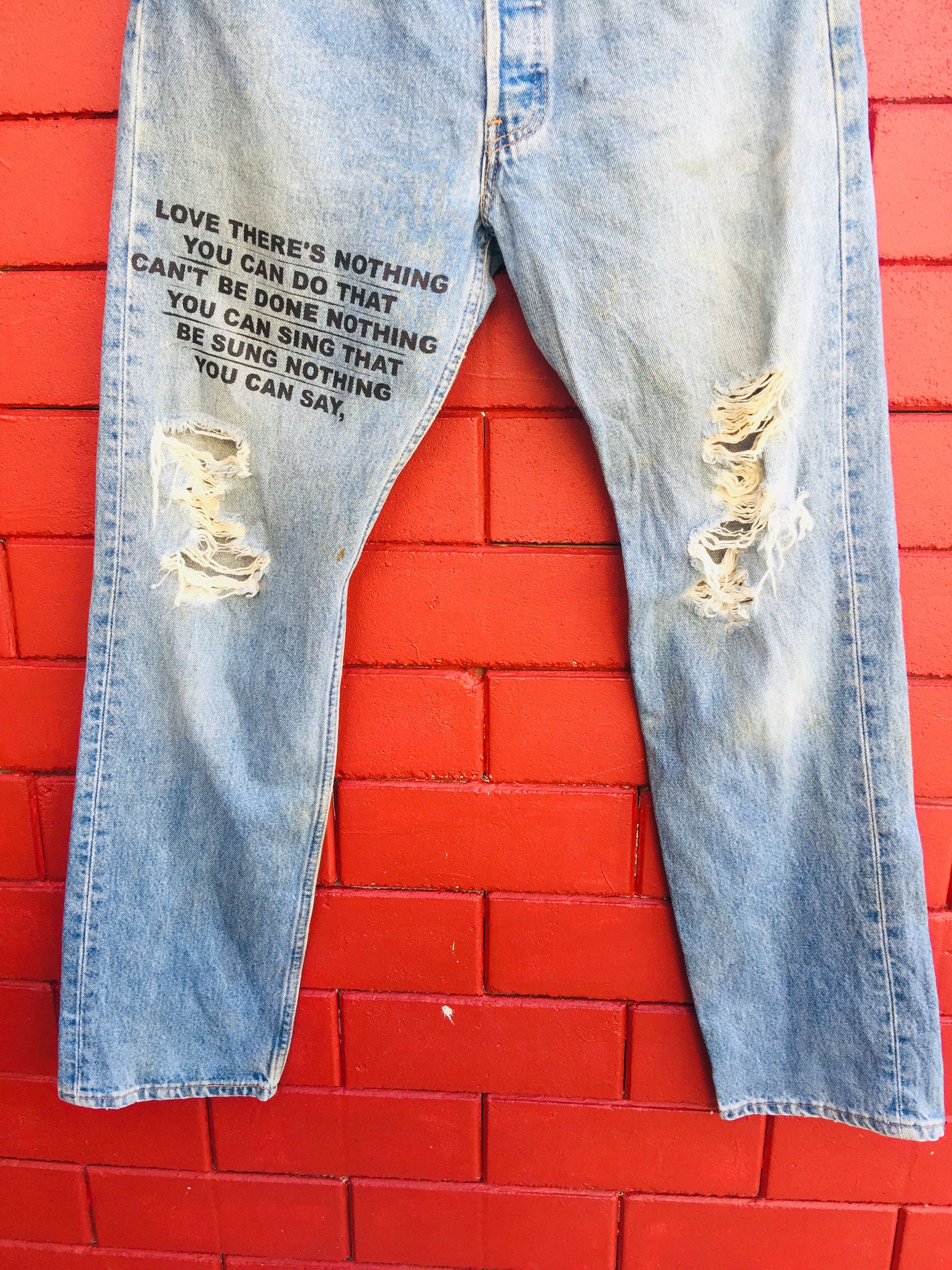 Japanese Brand × Levi's Vintage Clothing Vintage Levis 90s Distressed Travis Scott Fashion Style Size US 30 / EU 46 - 4 Thumbnail