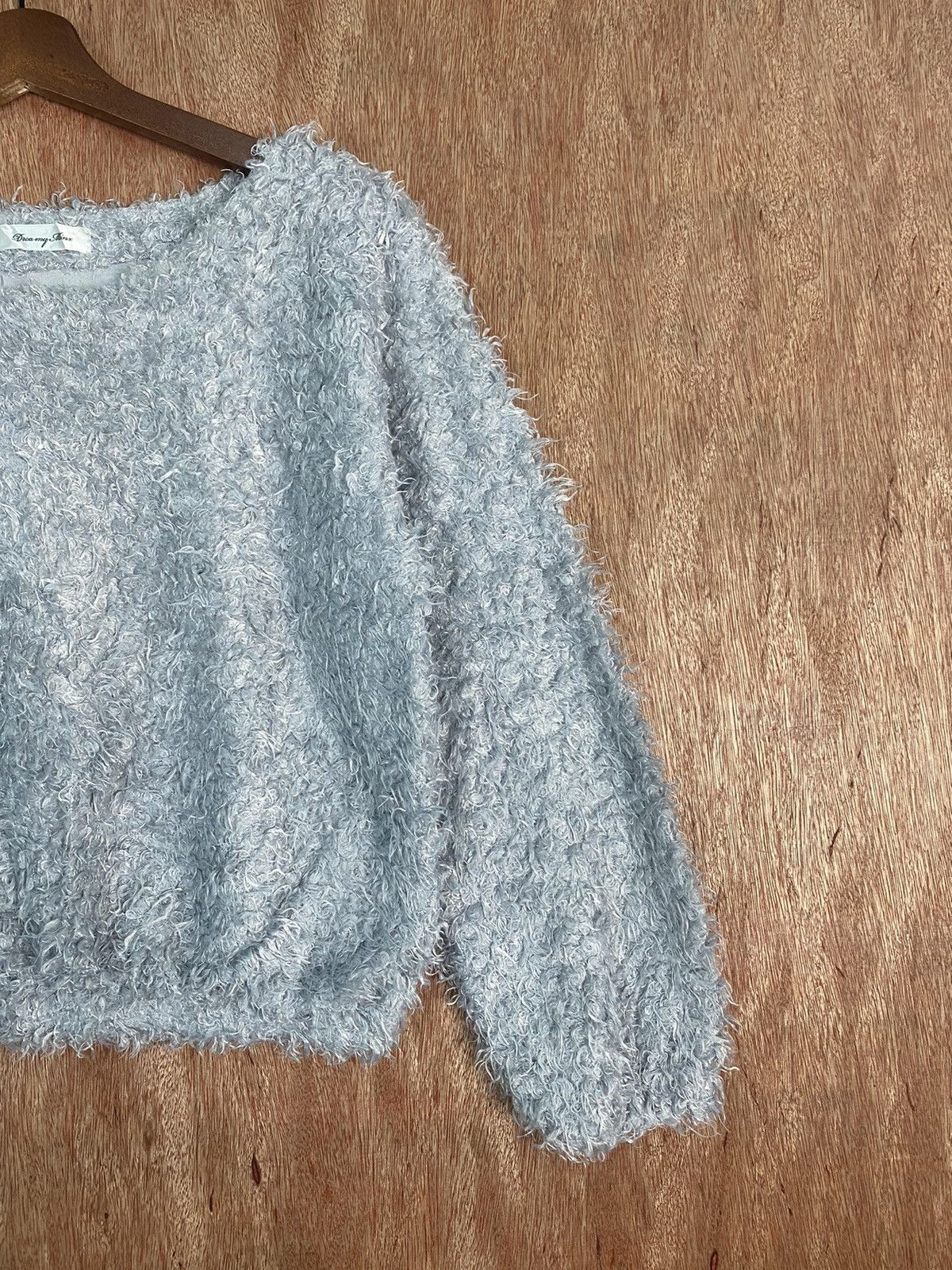 Homespun Knitwear × Japanese Brand DL Dreamy Minx Grey Shag Shaggy Fur Mohair Knitwear #B628 Size S / US 4 / IT 40 - 4 Thumbnail