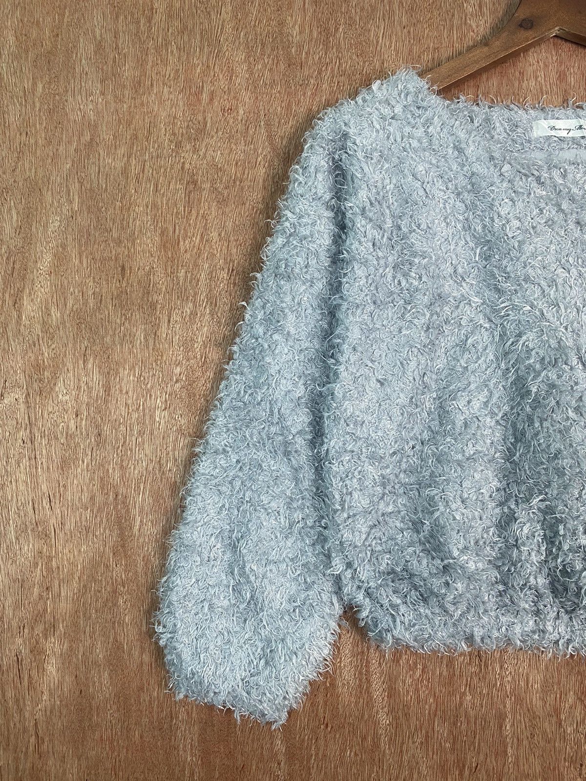 Homespun Knitwear × Japanese Brand DL Dreamy Minx Grey Shag Shaggy Fur Mohair Knitwear #B628 Size S / US 4 / IT 40 - 3 Thumbnail