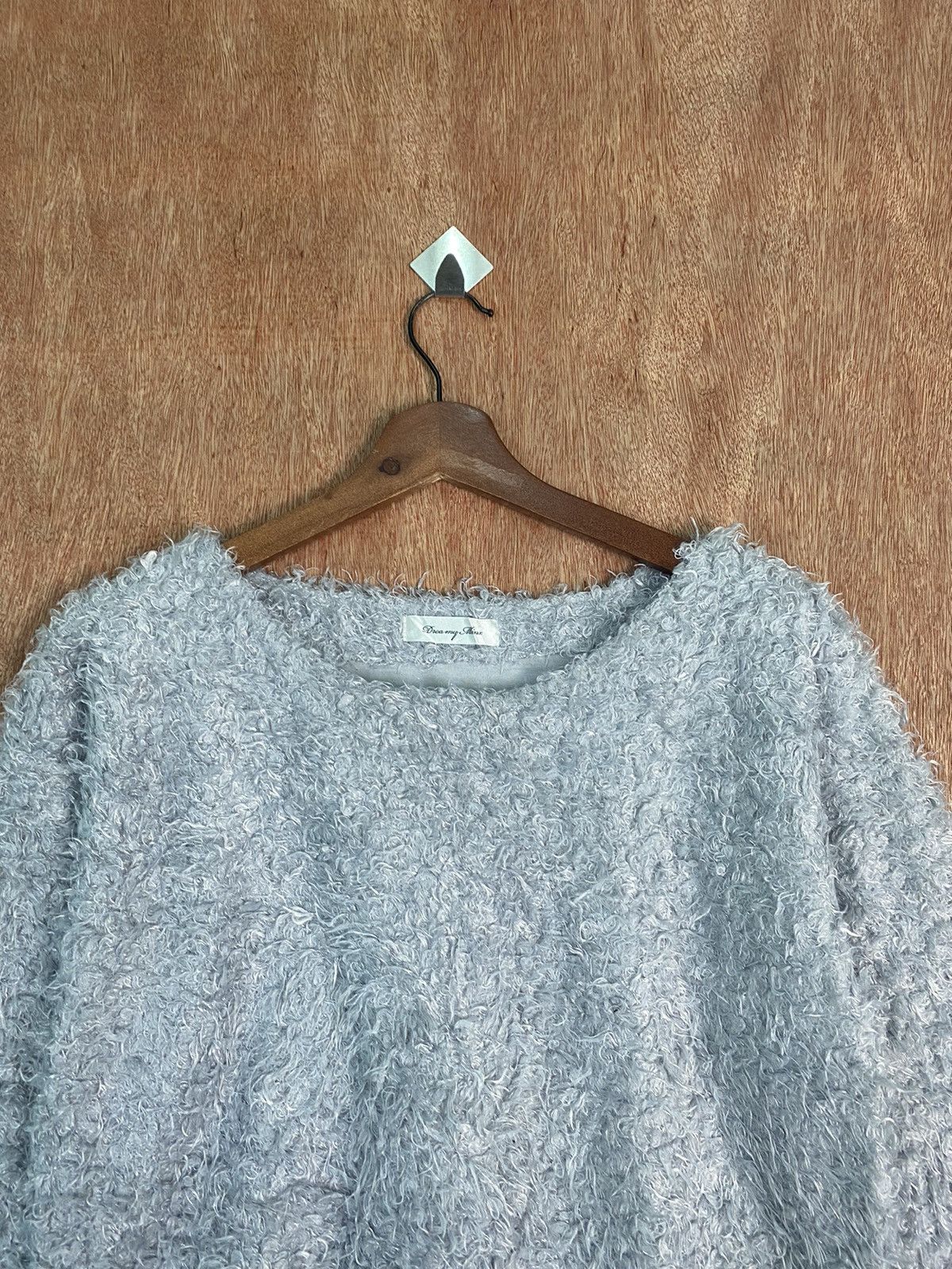 Homespun Knitwear × Japanese Brand DL Dreamy Minx Grey Shag Shaggy Fur Mohair Knitwear #B628 Size S / US 4 / IT 40 - 2 Thumbnail