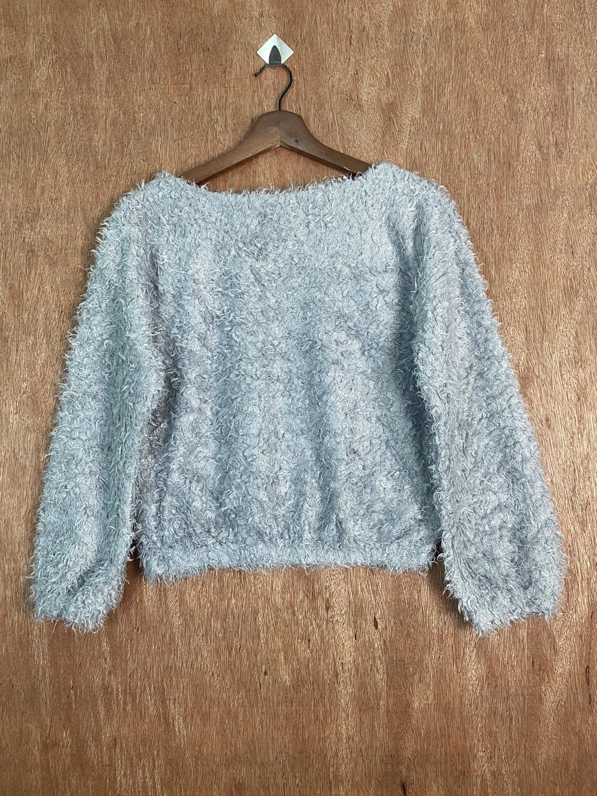 Homespun Knitwear × Japanese Brand DL Dreamy Minx Grey Shag Shaggy Fur Mohair Knitwear #B628 Size S / US 4 / IT 40 - 6 Thumbnail