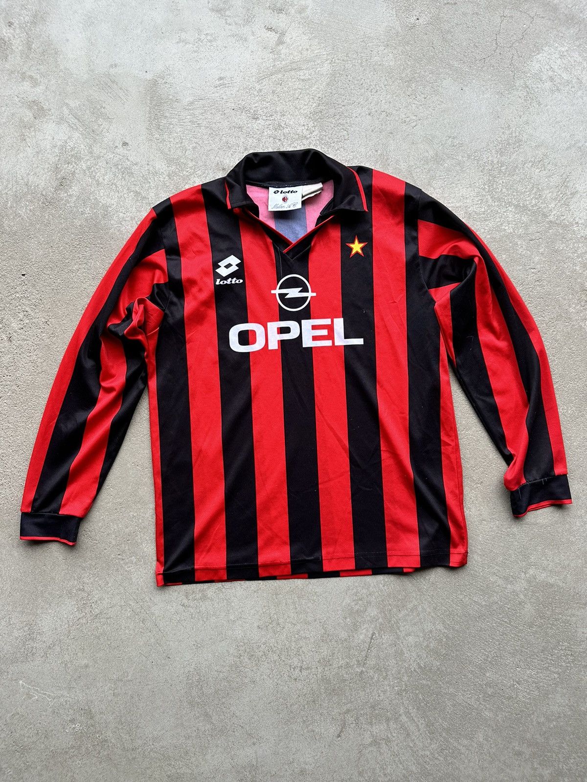 image of 90’S Ac Milan Jersey in Black Red, Men's (Size Small)