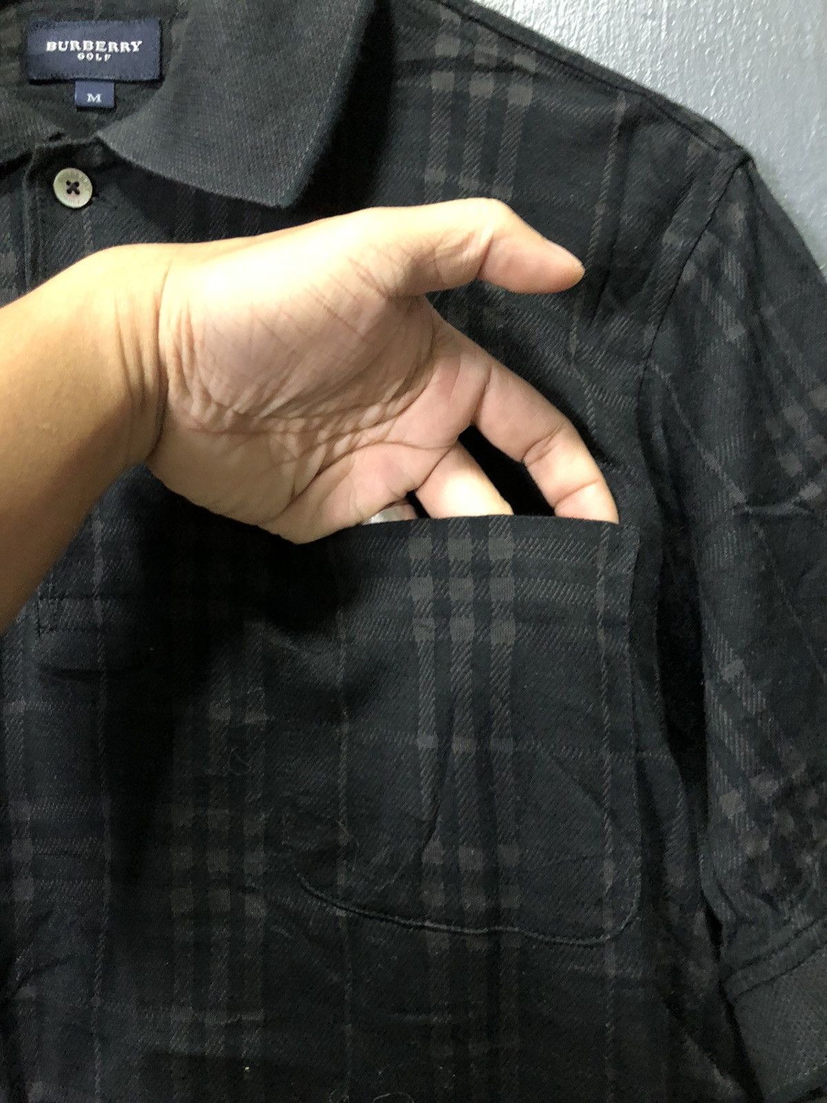 Burberry × Vintage VINTAGE BURBERRY GOLF CHECKERED BLACK POLO GOLF SHIRT Size US M / EU 48-50 / 2 - 3 Thumbnail