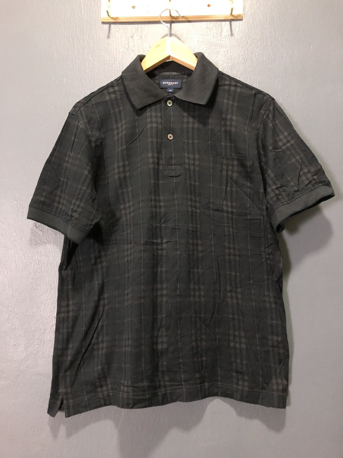 Burberry × Vintage VINTAGE BURBERRY GOLF CHECKERED BLACK POLO GOLF SHIRT Size US M / EU 48-50 / 2 - 2 Thumbnail