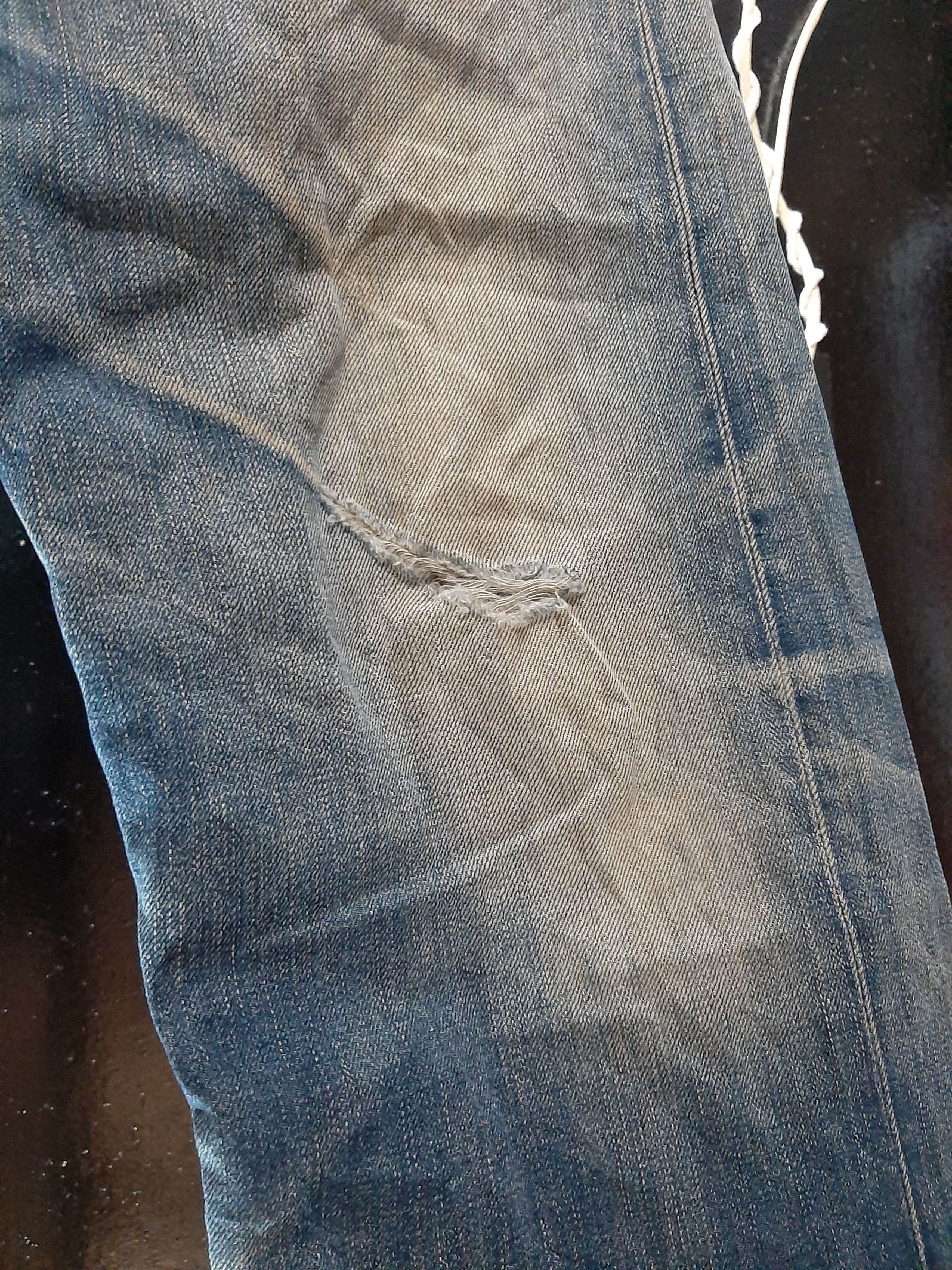 Lee × Vintage RARE VINTAGE 80s LEE COWBOY SELVAGE BUCKLE BACK DISTRESED Size US 29 - 9 Thumbnail
